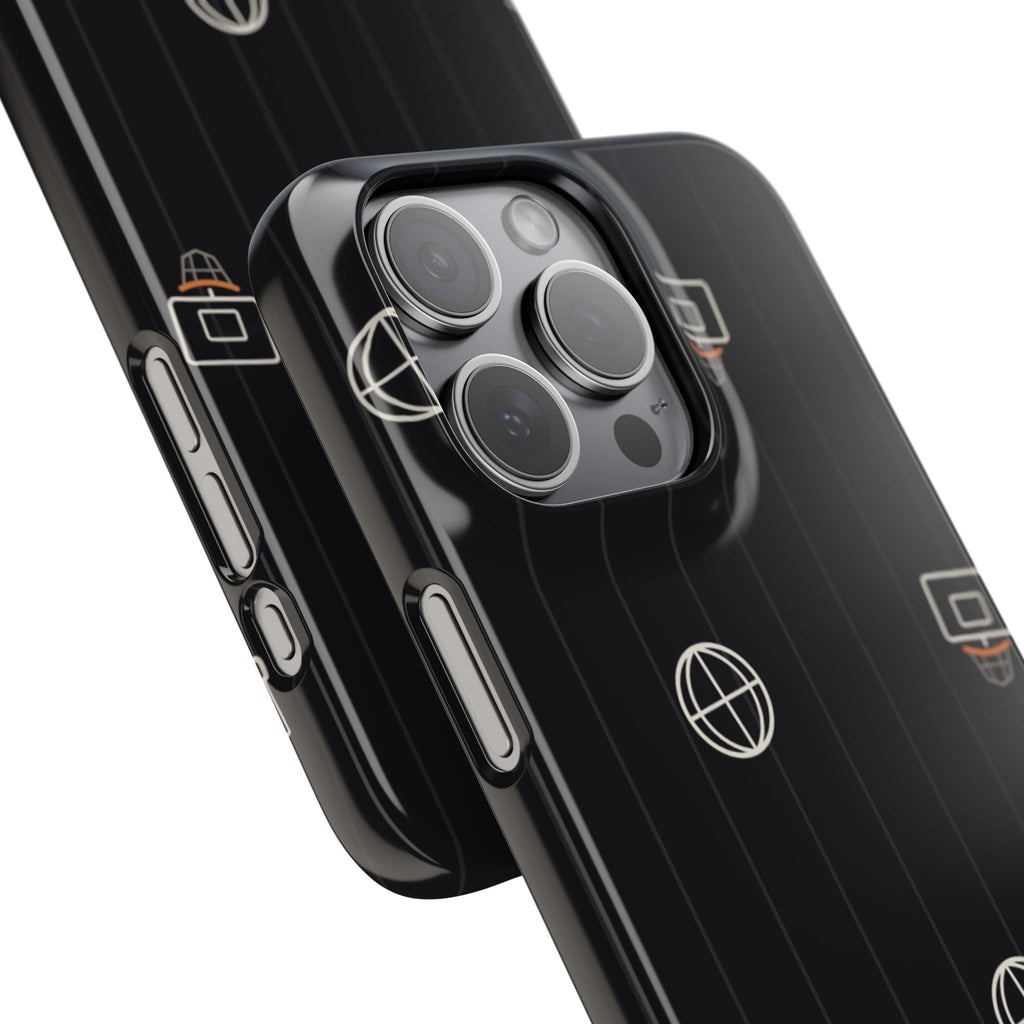 Snap Case — Black Minimalist Basketball & Street Icons Phone Case