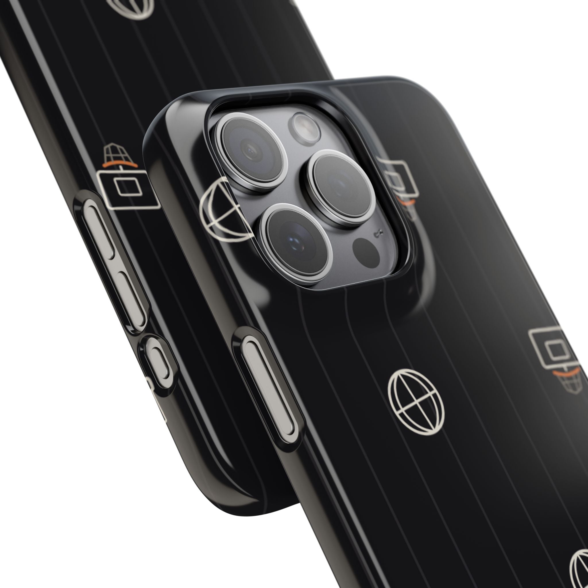 Snap Case — Black Minimalist Basketball & Street Icons Phone Case