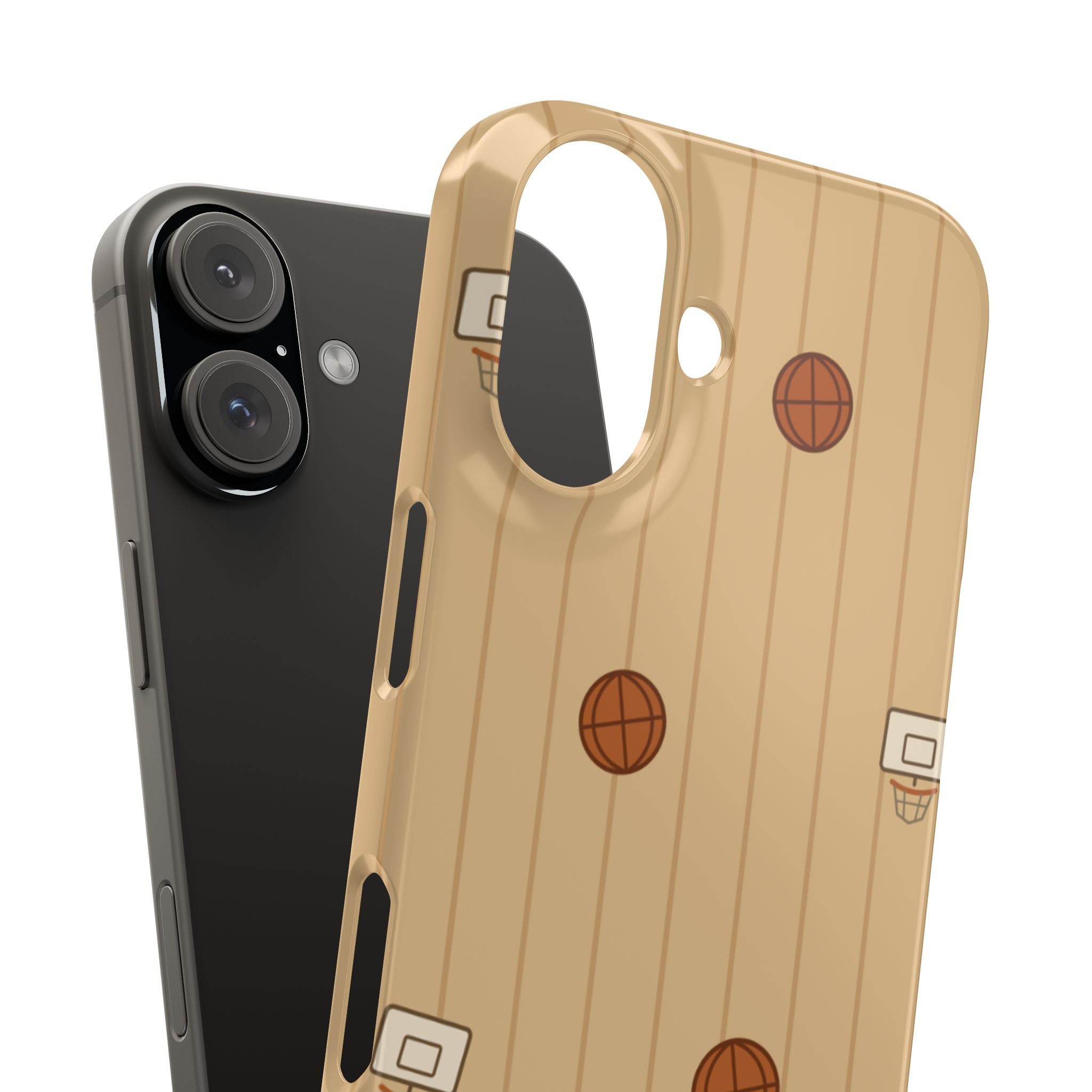 Basketball Court Phone Case — Slim Protective Snap Case with Hoops Pattern