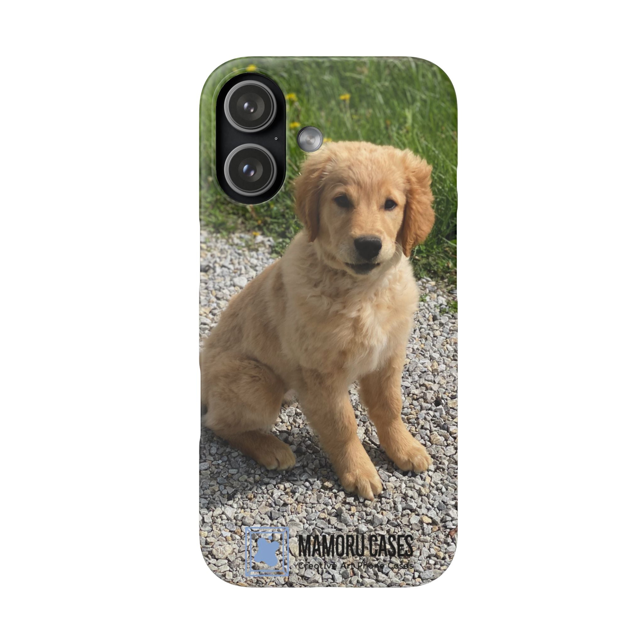 Phone Case — Cute Golden Retriever Puppy Photo Protective Snap Case