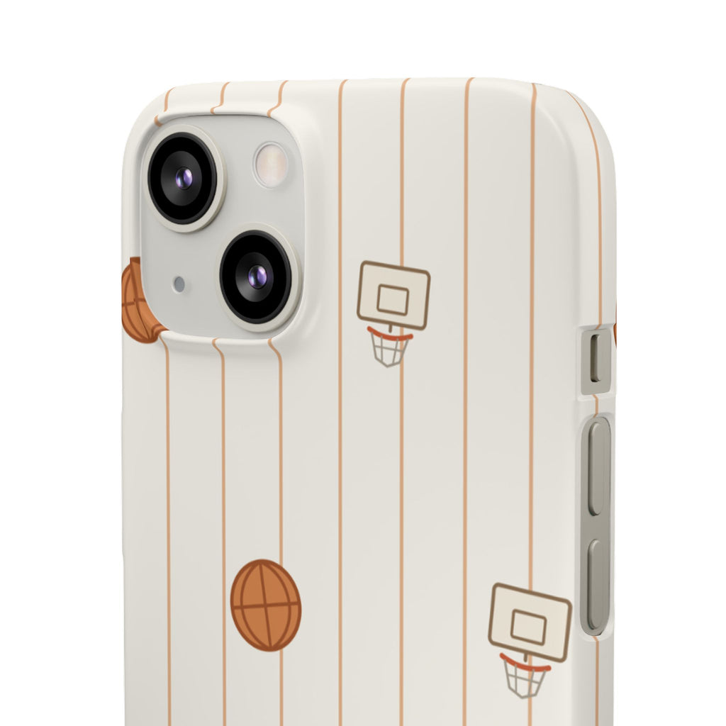 Basketball Pattern Phone Case — Cute Hoops Snap Case