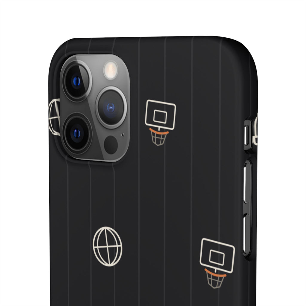 Snap Case — Black Minimalist Basketball & Street Icons Phone Case