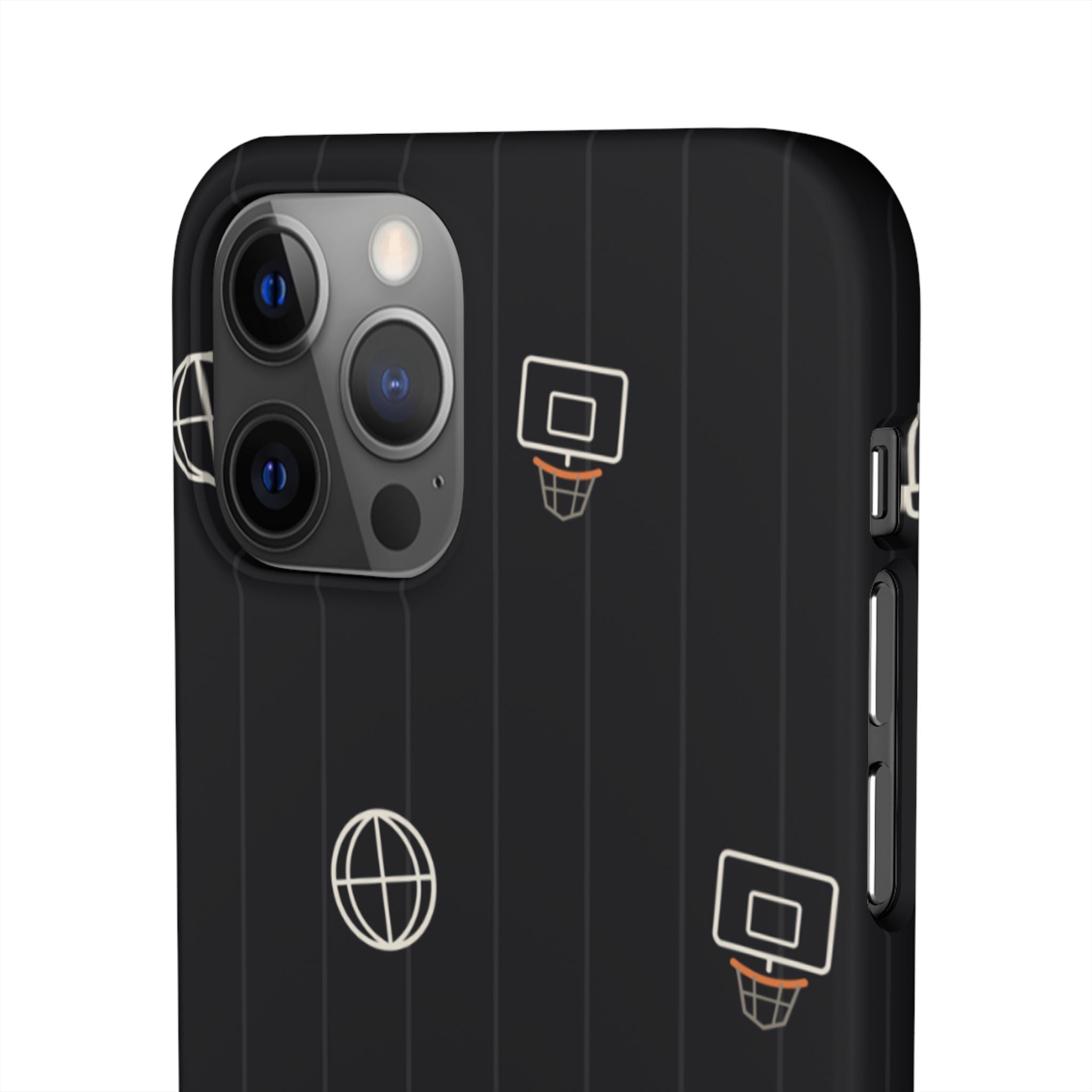 Snap Case — Black Minimalist Basketball & Street Icons Phone Case