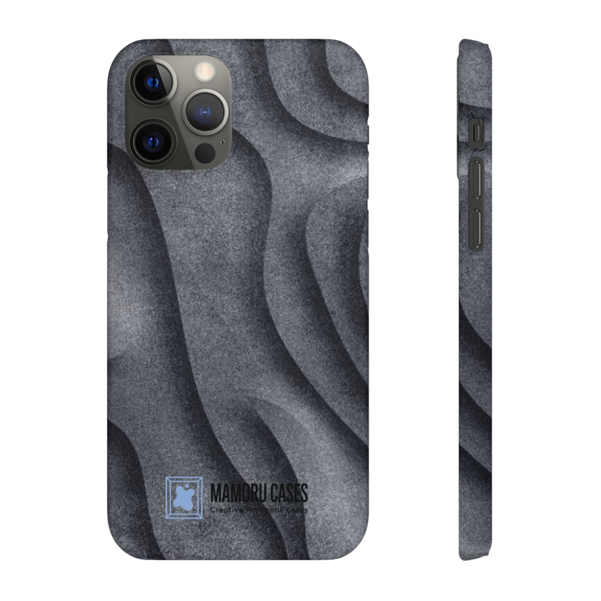 Phone Case — Textured Charcoal Wave Snap Case