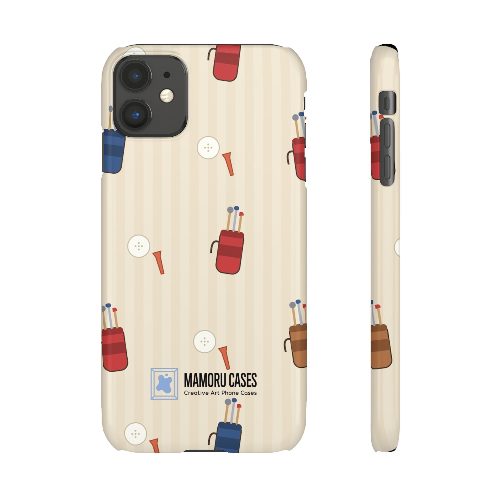 Golf Pattern Phone Case — Retro Golf Bag & Tee iPhone Case