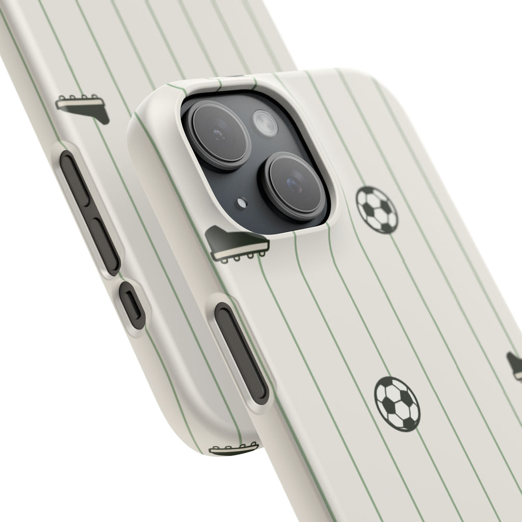 Soccer Pattern Snap Phone Case - Athletic Ball & Cleat Design