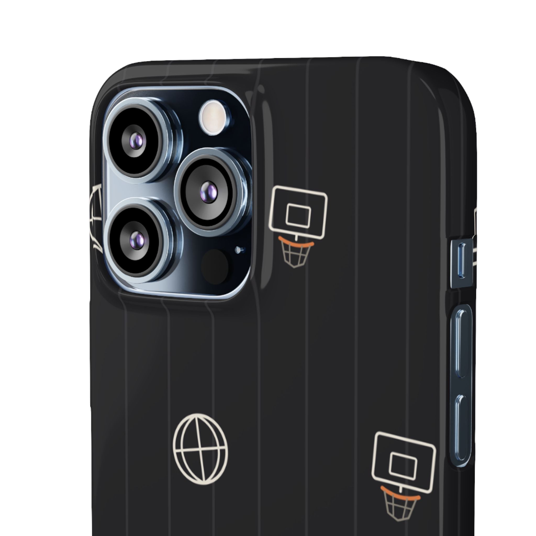 Snap Case — Black Minimalist Basketball & Street Icons Phone Case