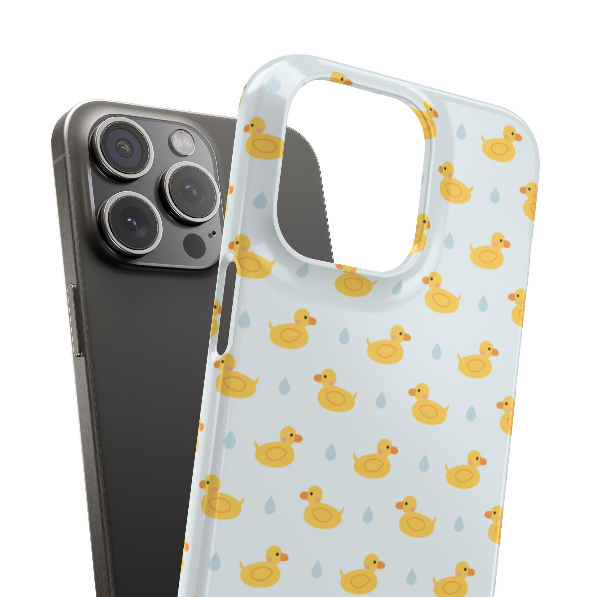Rubber Duck Pattern Phone Case — Cute Yellow Ducks Waterproof Design
