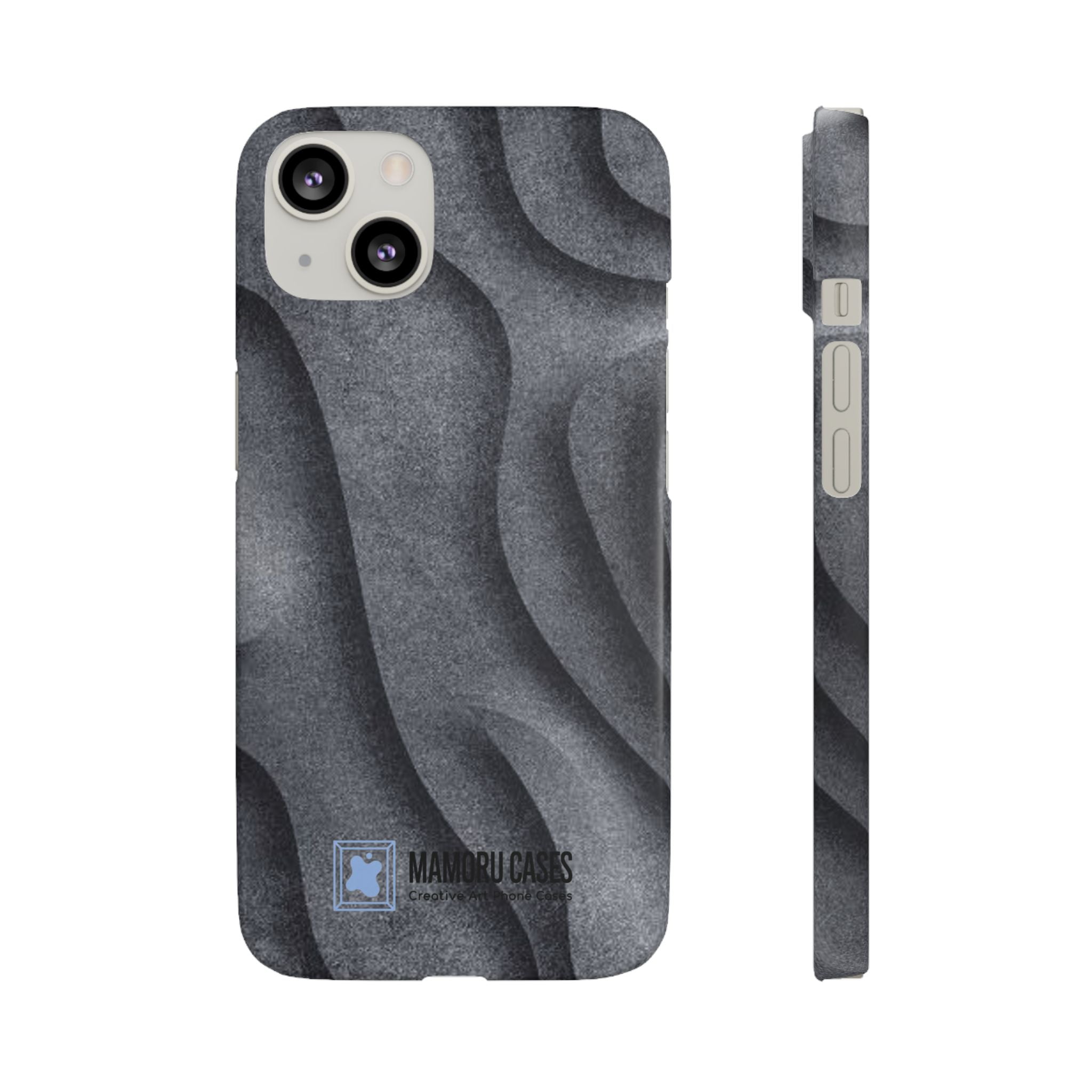 Phone Case — Textured Charcoal Wave Snap Case