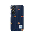 Football Pattern Phone Case – Navy Helmet & Pigskin Design
