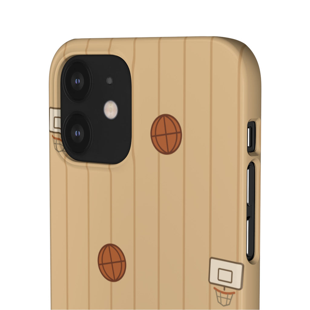 Basketball Court Phone Case — Slim Protective Snap Case with Hoops Pattern