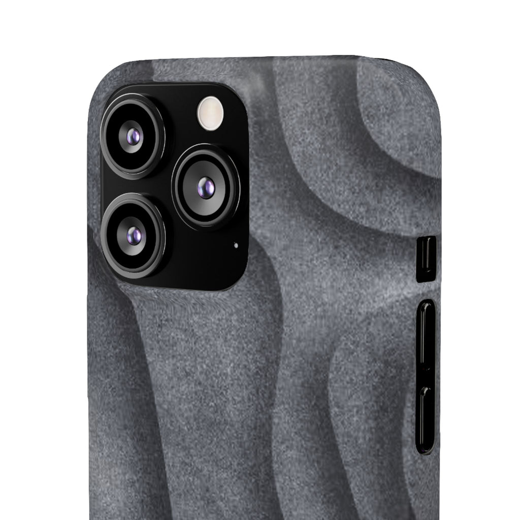 Phone Case — Textured Charcoal Wave Snap Case