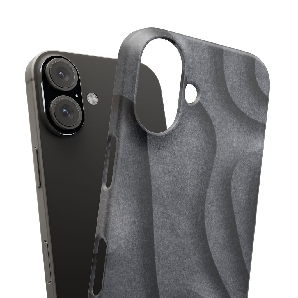 Phone Case — Textured Charcoal Wave Snap Case