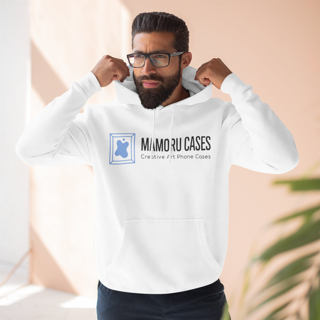 Three-Panel Fleece Hoodie — Minimal Logo Comfort Hooded Sweatshirt