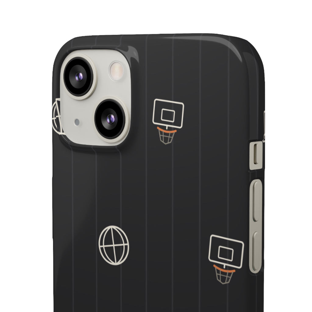 Snap Case — Black Minimalist Basketball & Street Icons Phone Case