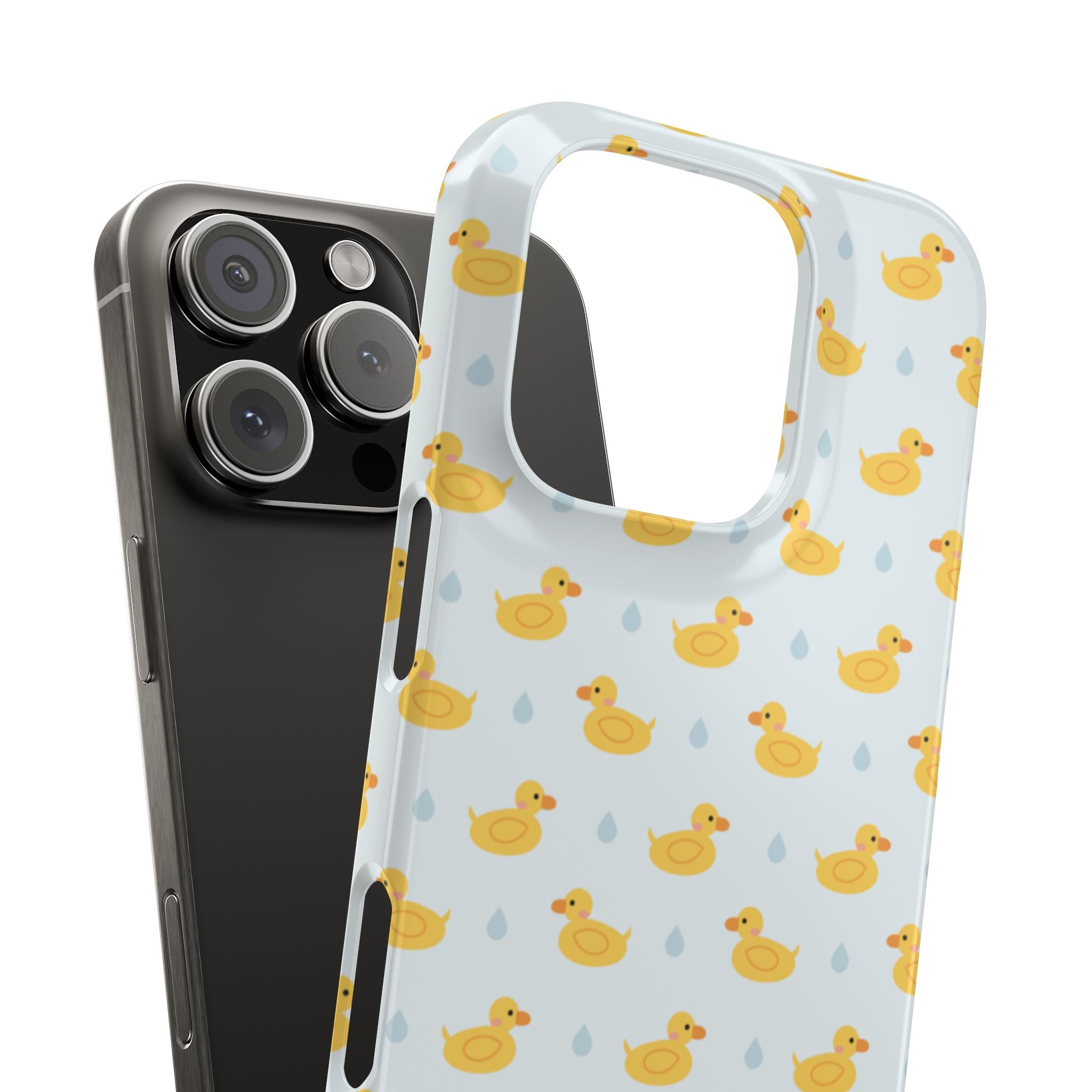 Rubber Duck Pattern Phone Case — Cute Yellow Ducks Waterproof Design