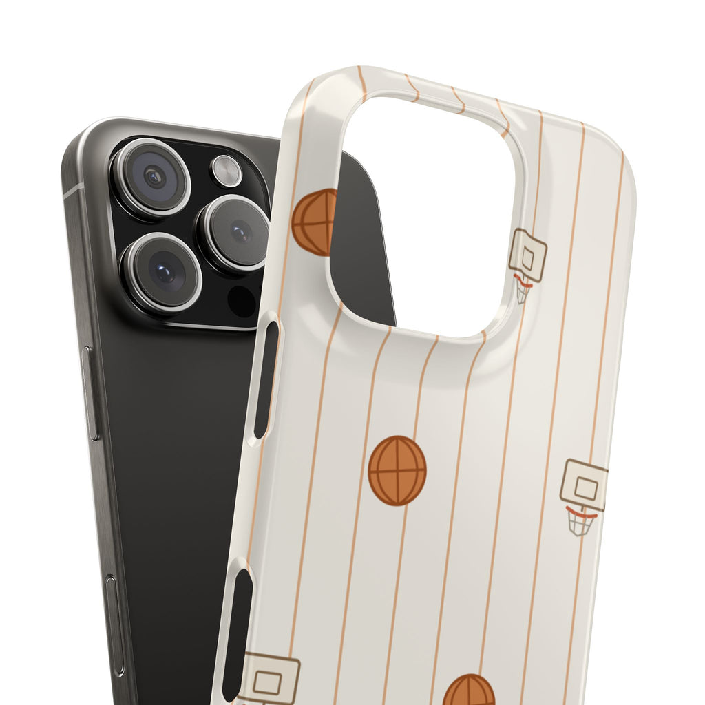 Basketball Pattern Phone Case — Cute Hoops Snap Case