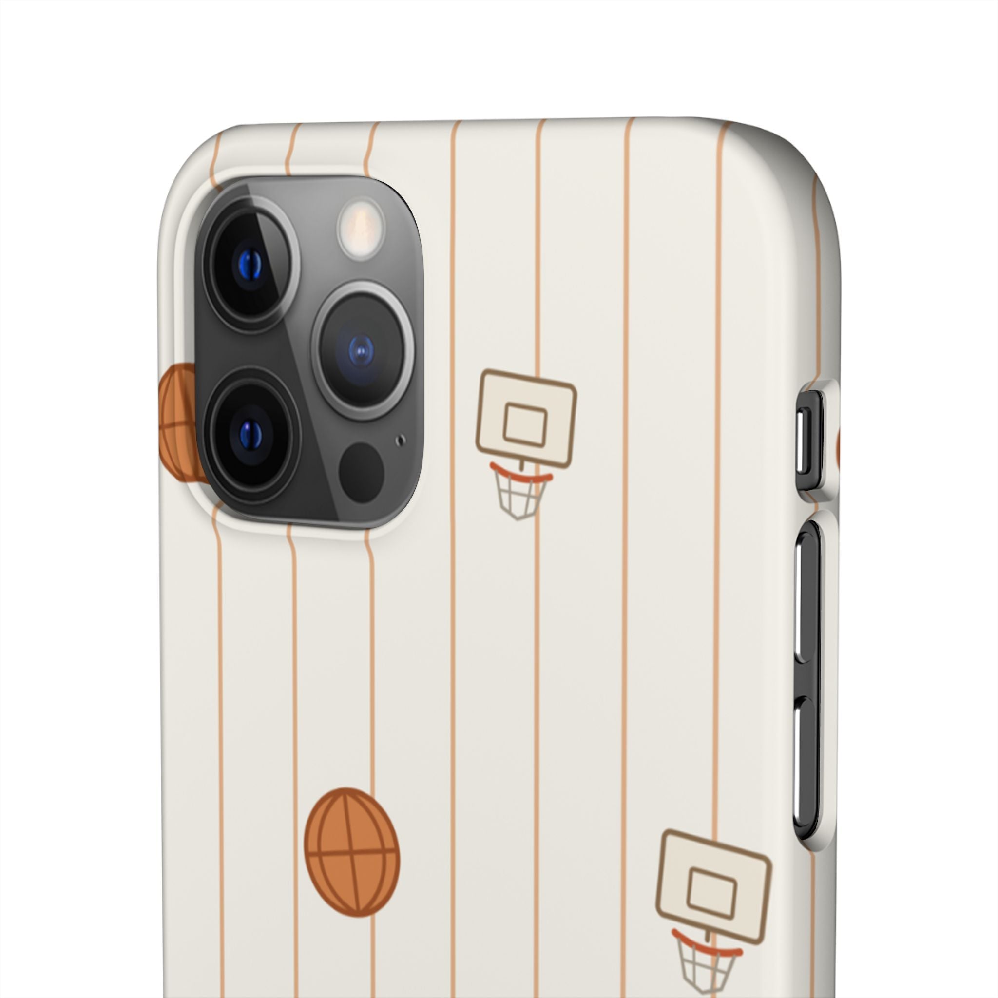 Basketball Pattern Phone Case — Cute Hoops Snap Case
