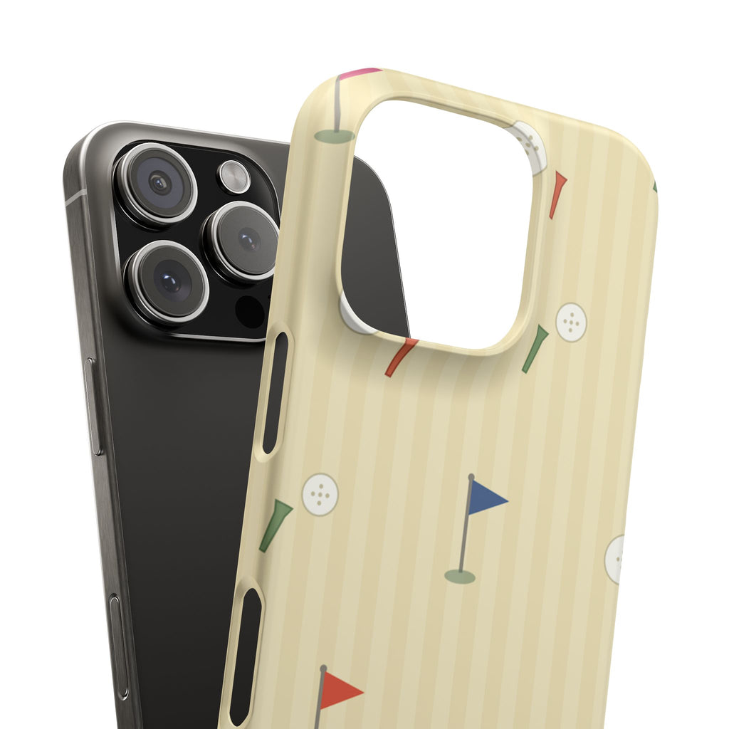 Golf Tee & Button Pattern Phone Case — Slim Snap Phone Case
