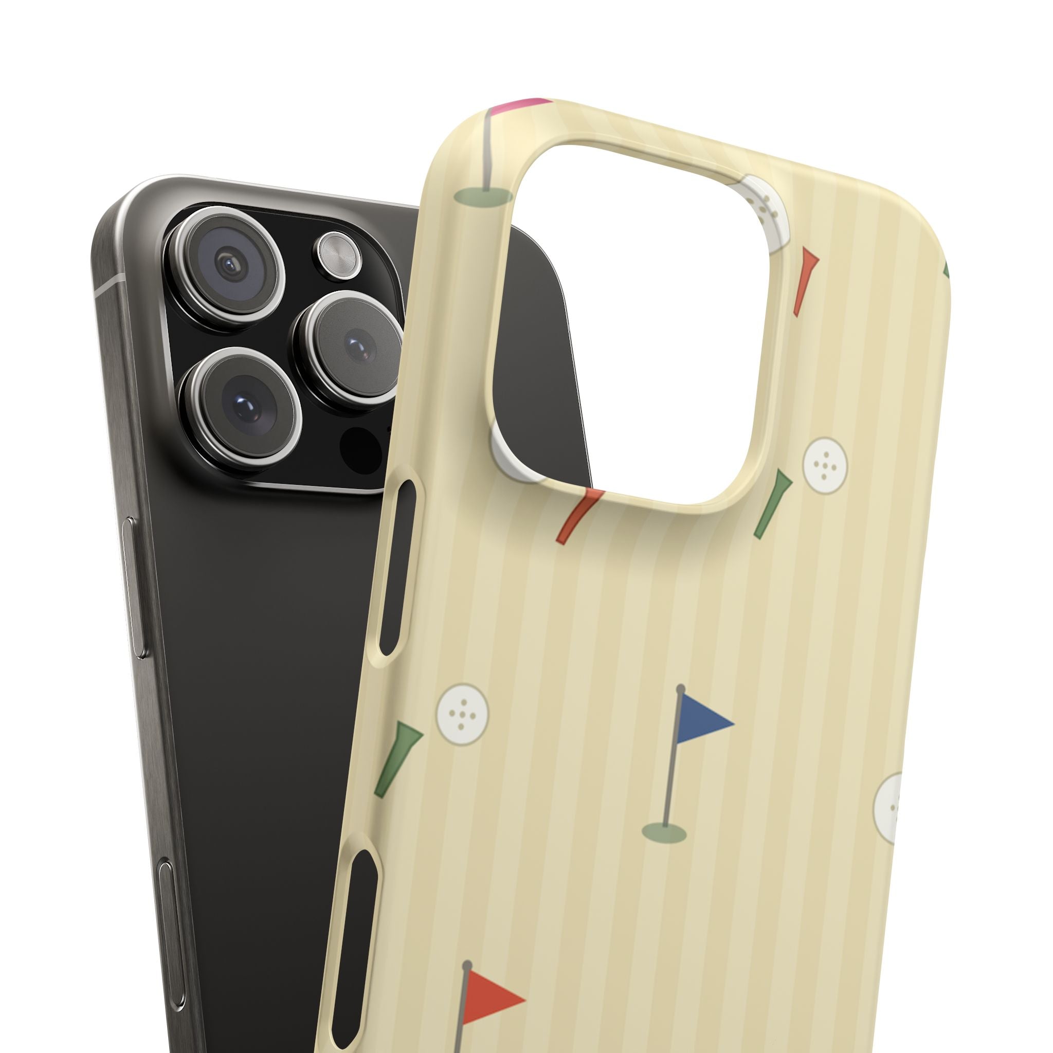 Golf Tee & Button Pattern Phone Case — Slim Snap Phone Case