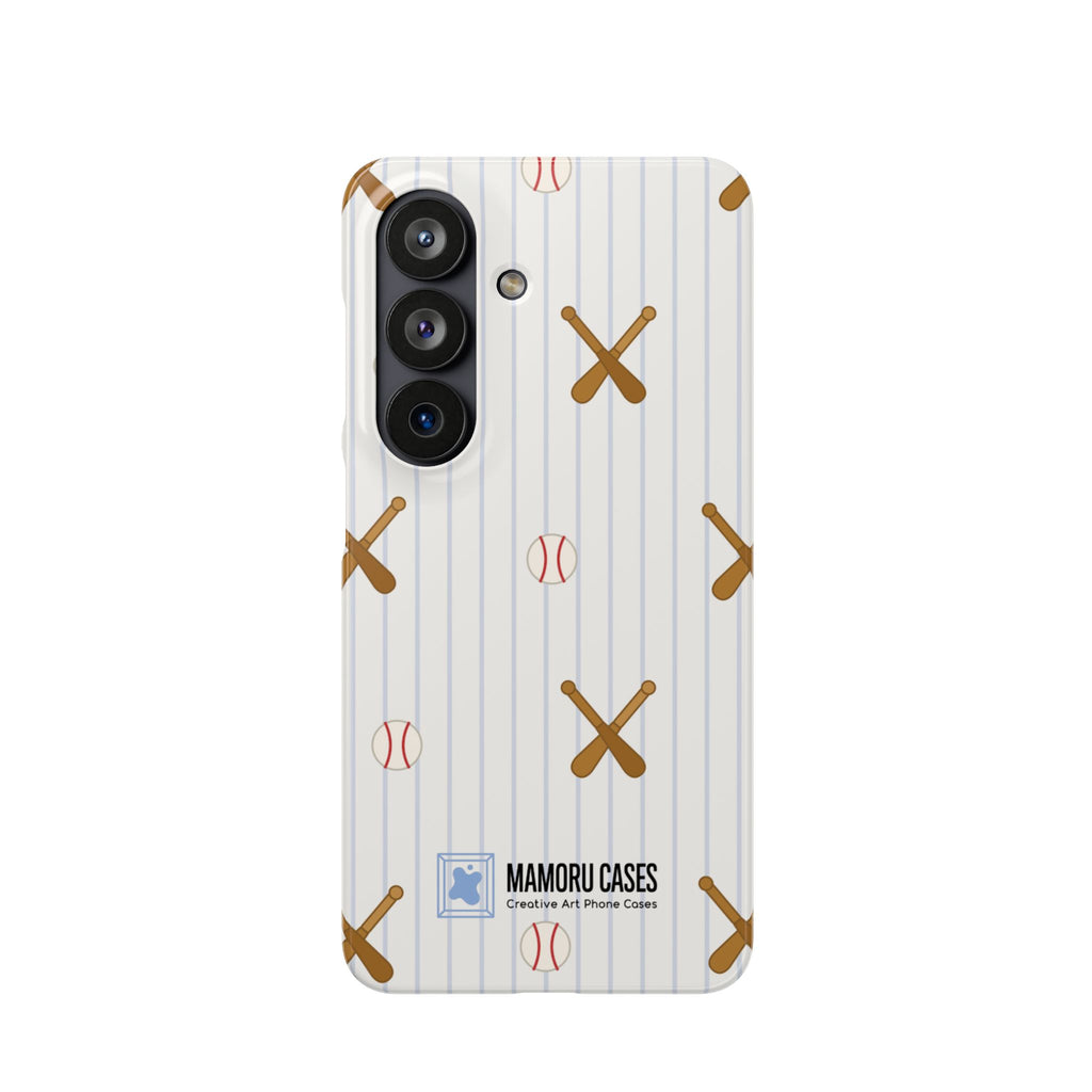 Baseball Pattern Phone Case — Bat & Ball Snap Case