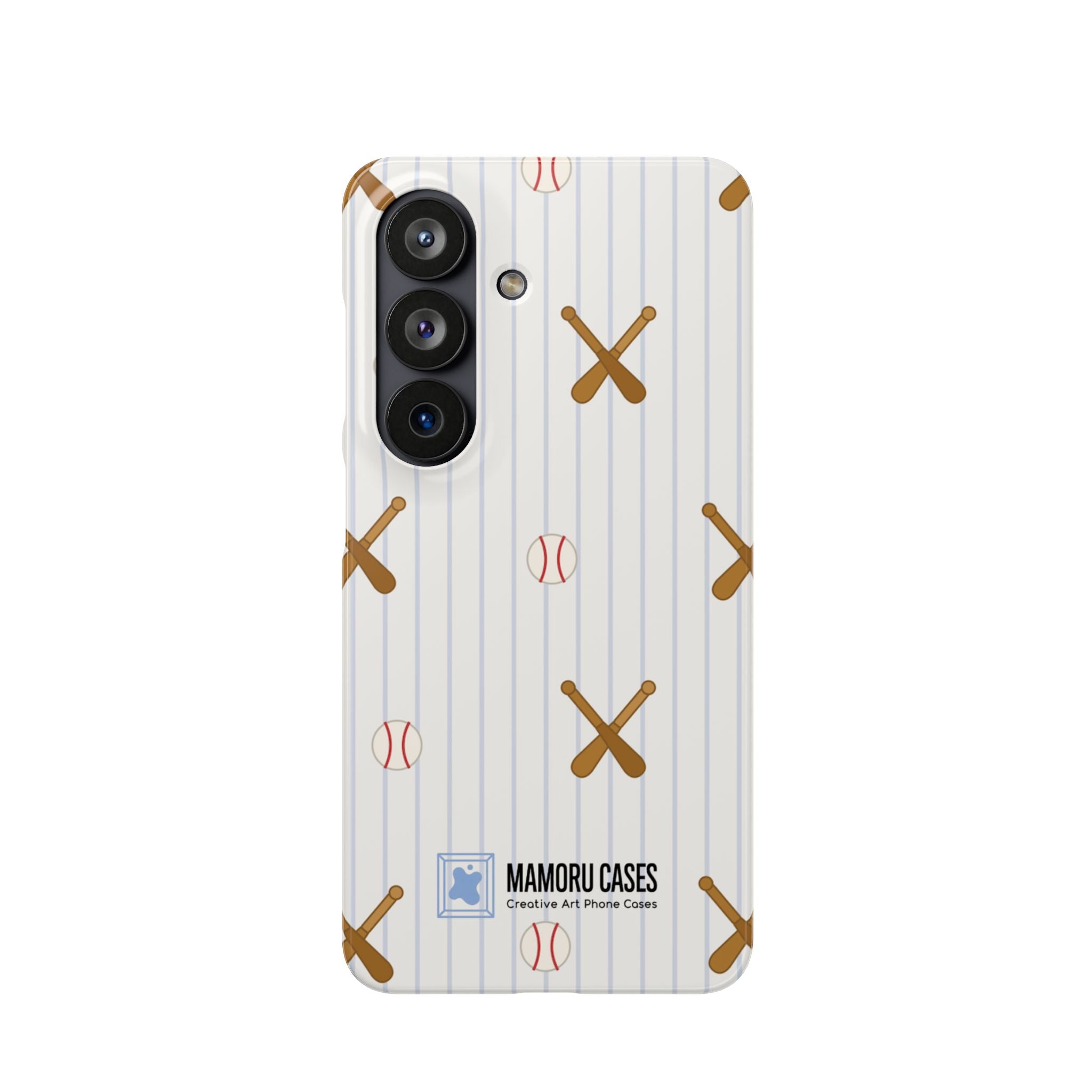 Baseball Pattern Phone Case — Bat & Ball Snap Case