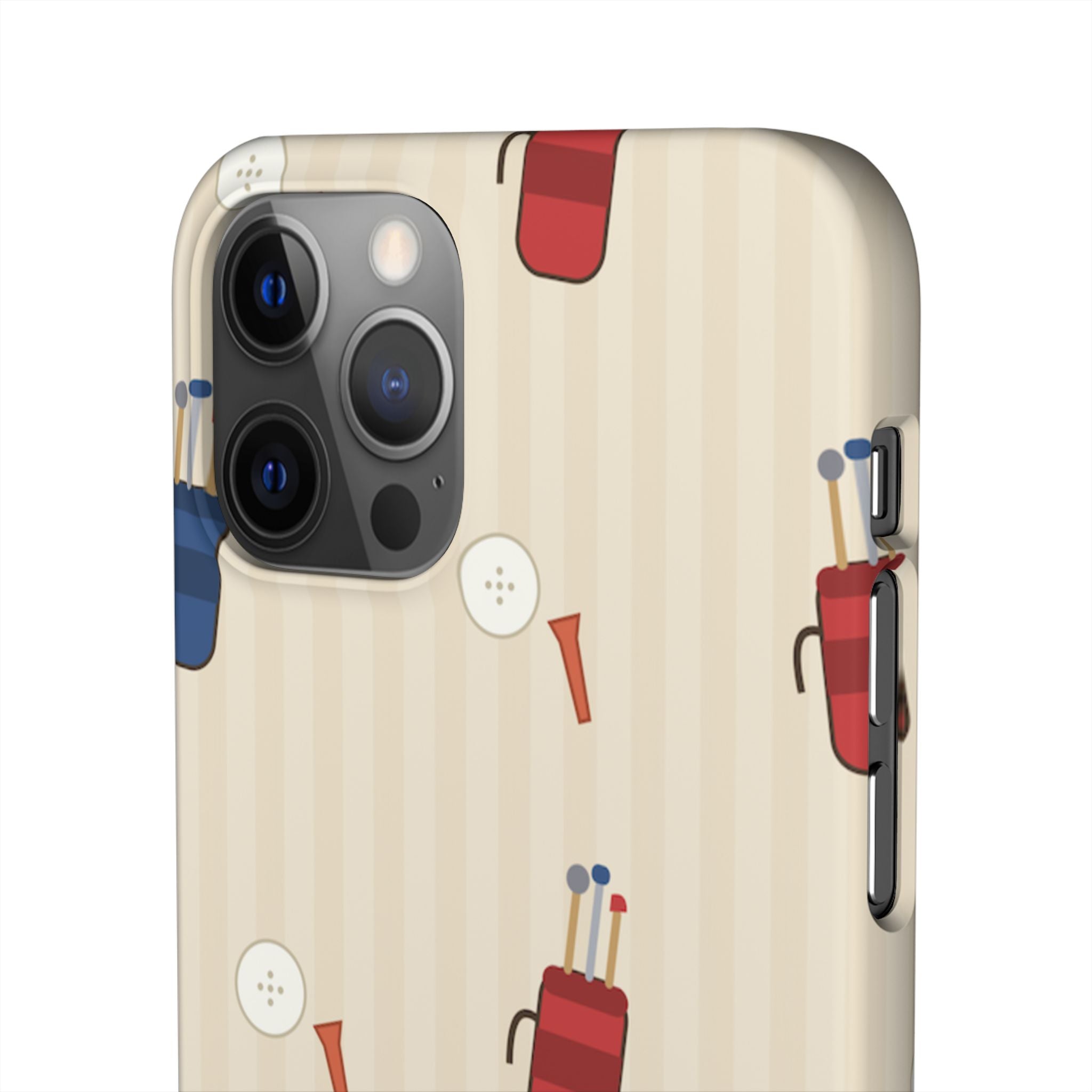 Golf Pattern Phone Case — Retro Golf Bag & Tee iPhone Case