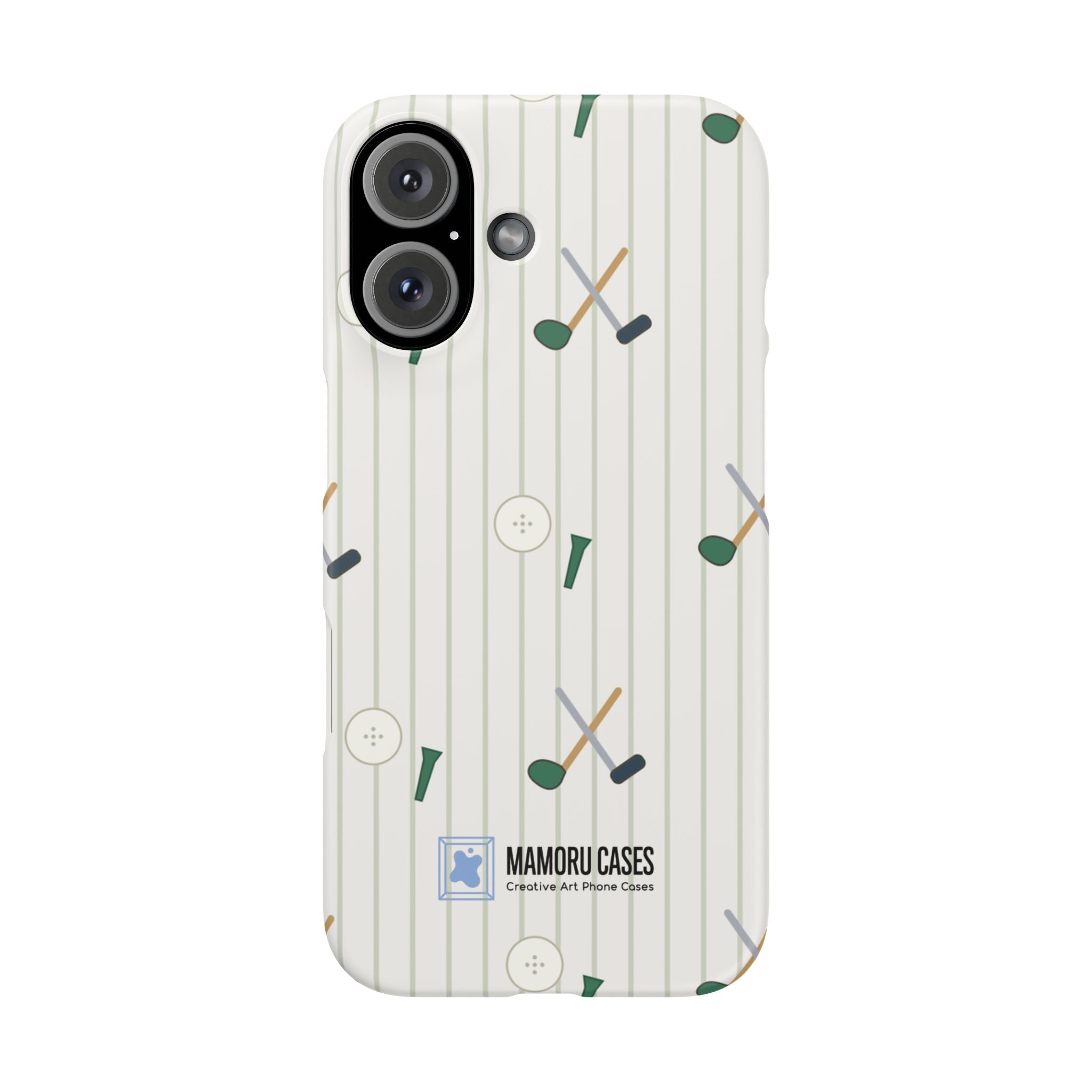 Mamoru Cases | Golf Pattern Snap Phone Case Tee & Mallet Design