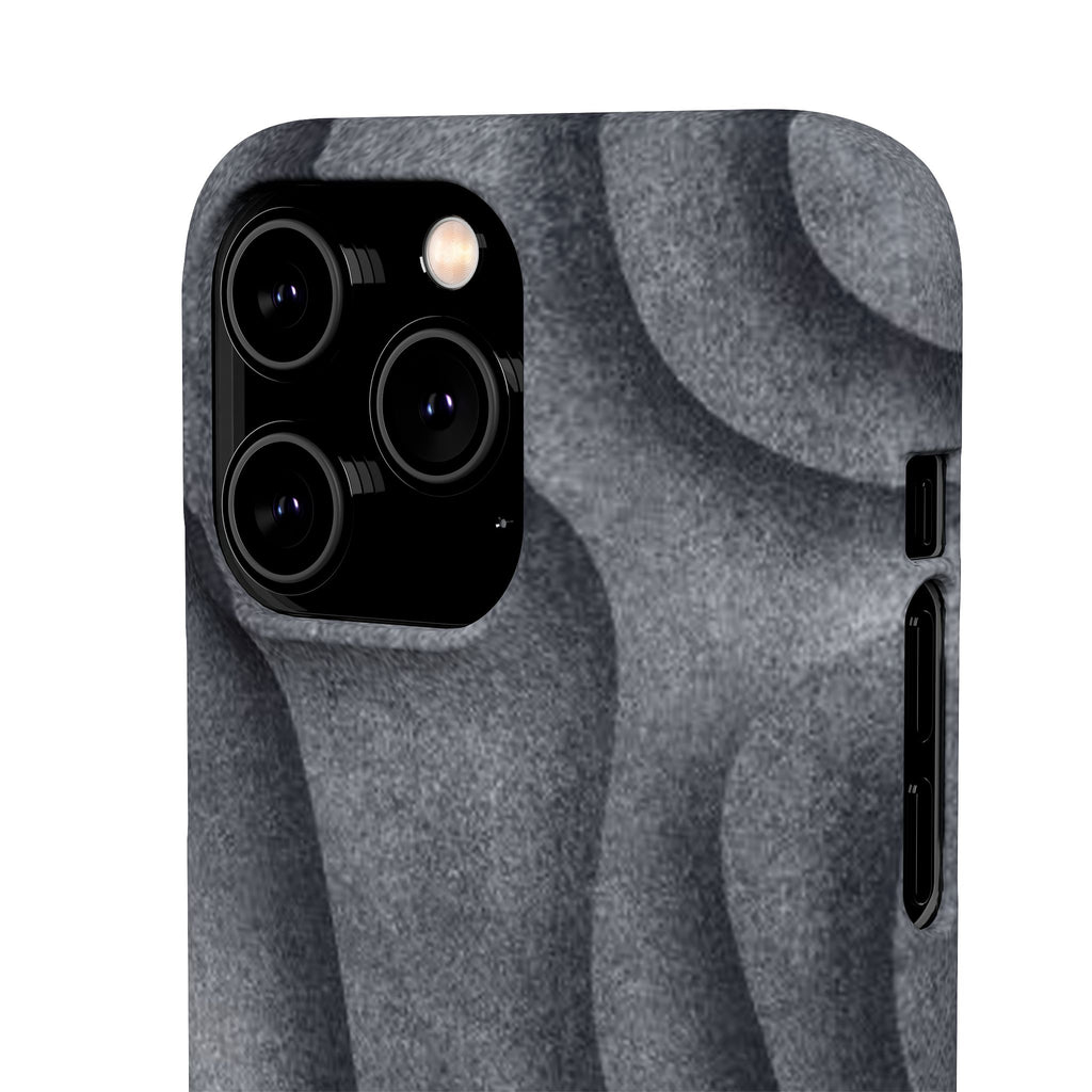 Phone Case — Textured Charcoal Wave Snap Case