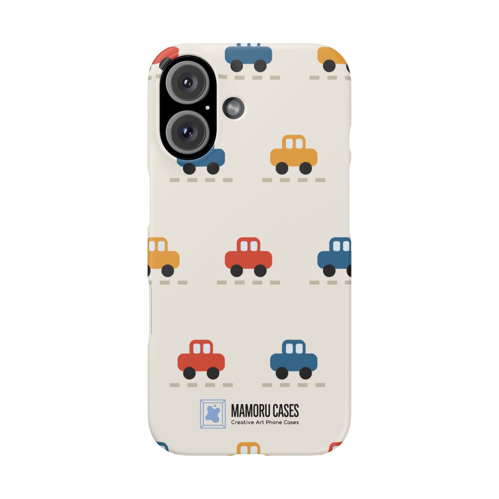 Cute Retro Toy Car Phone Case — Colorful Kids Pattern Snap Case