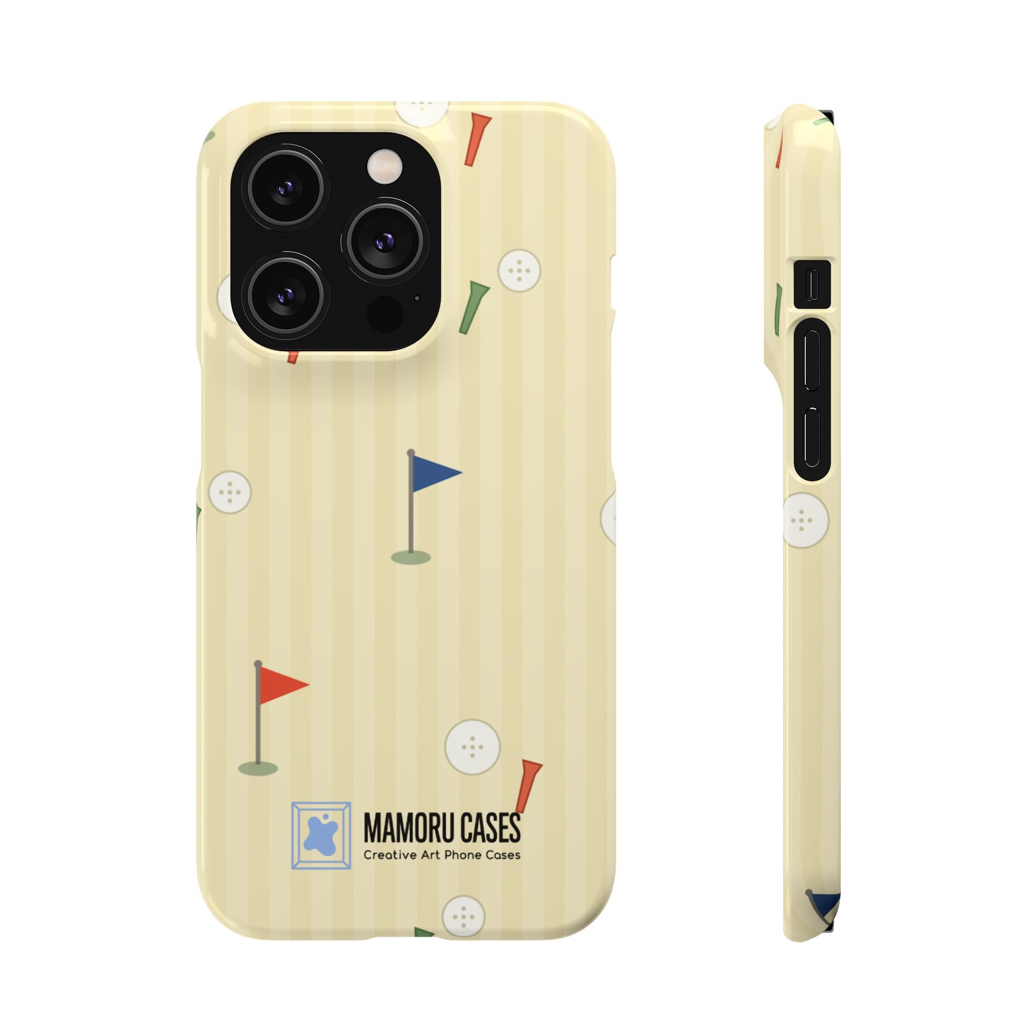 Golf Tee & Button Pattern Phone Case — Slim Snap Phone Case