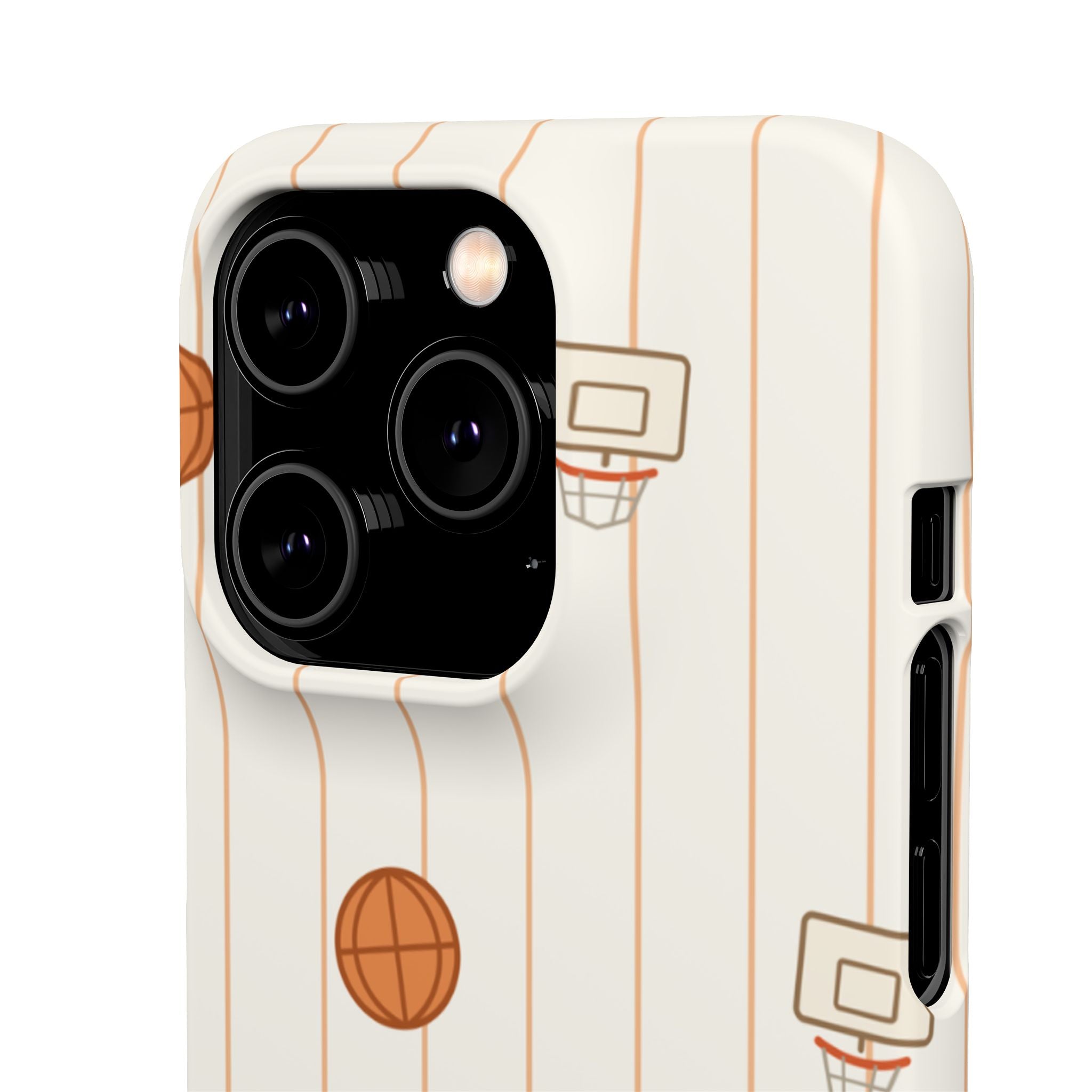 Basketball Pattern Phone Case — Cute Hoops Snap Case