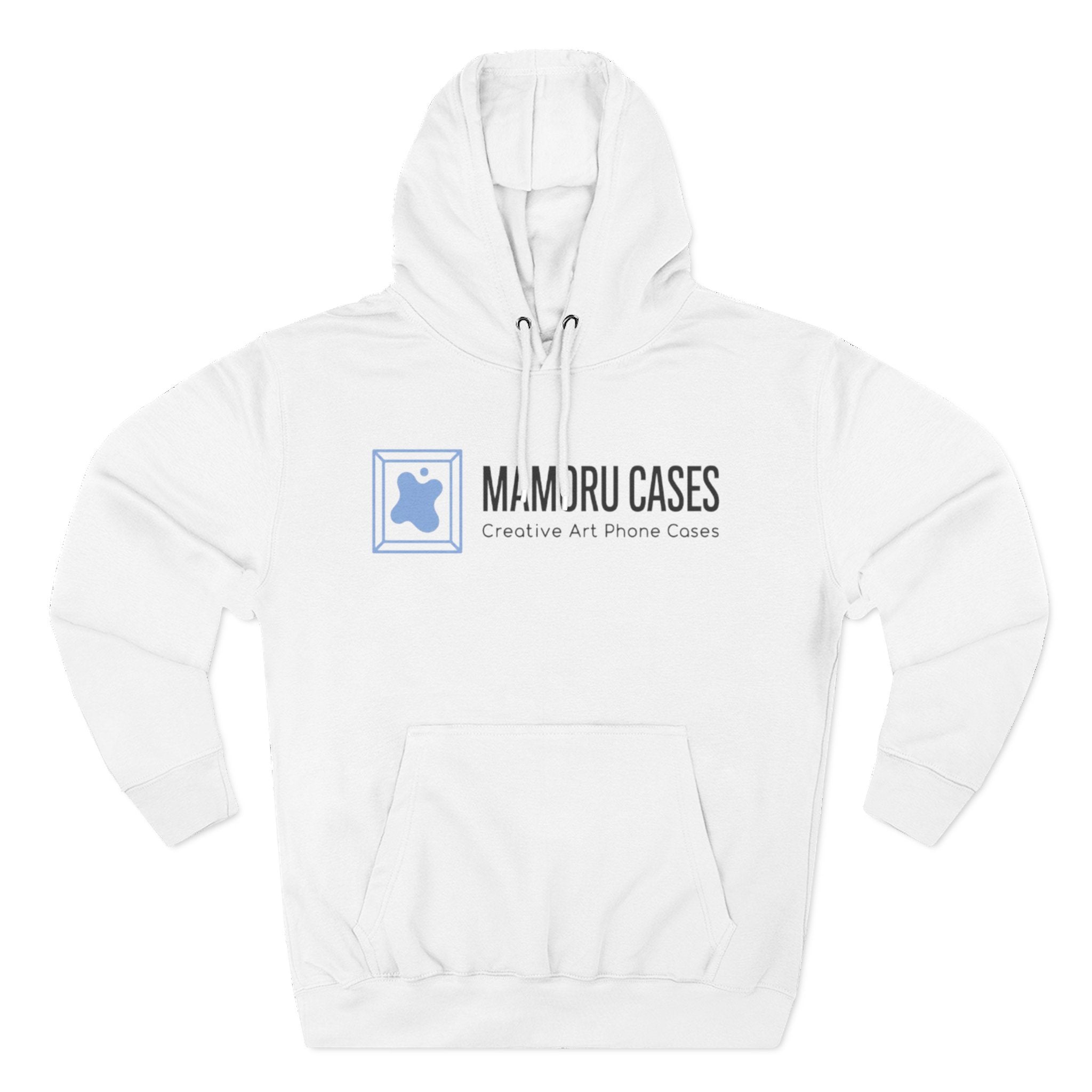 Three-Panel Fleece Hoodie — Minimal Logo Comfort Hooded Sweatshirt