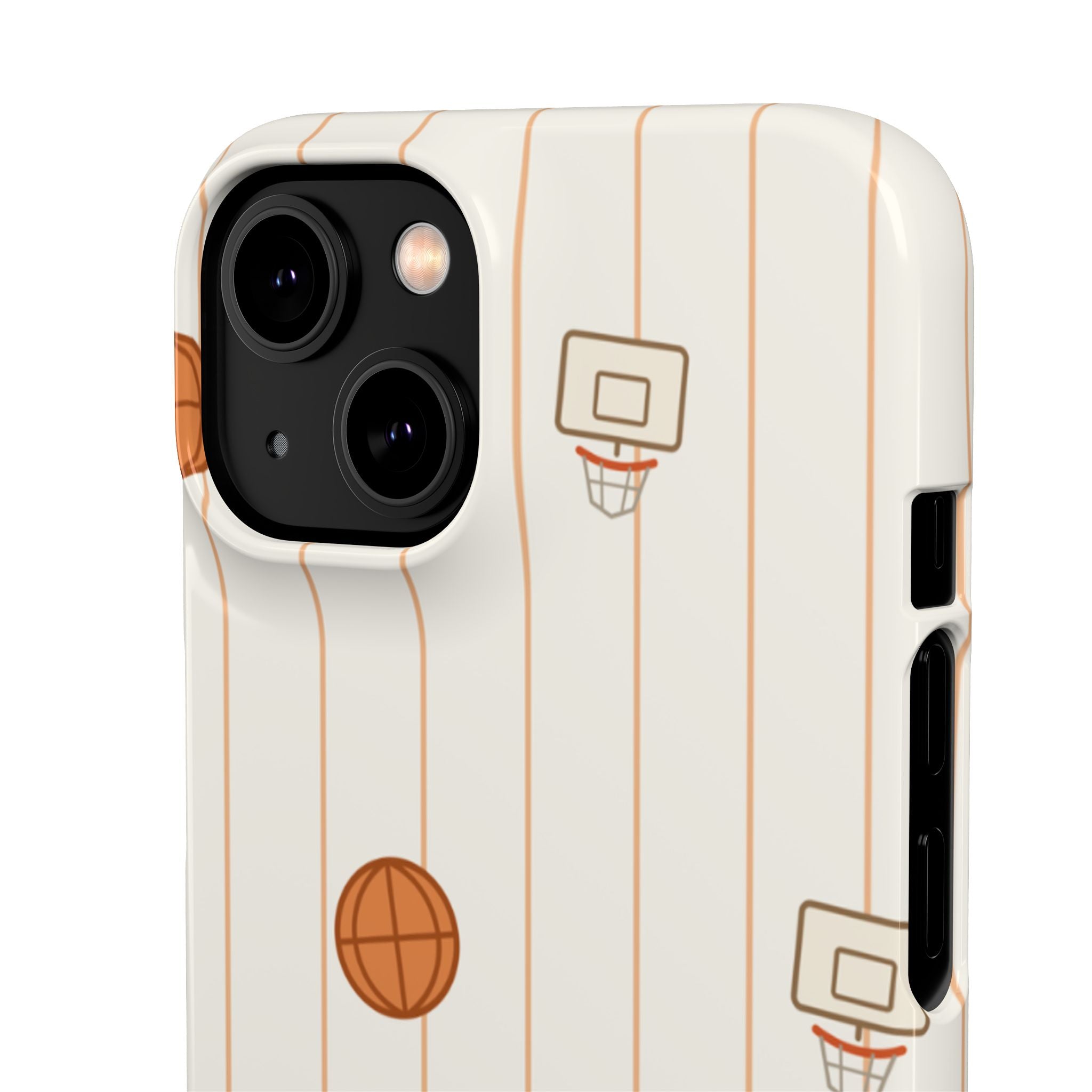 Basketball Pattern Phone Case — Cute Hoops Snap Case