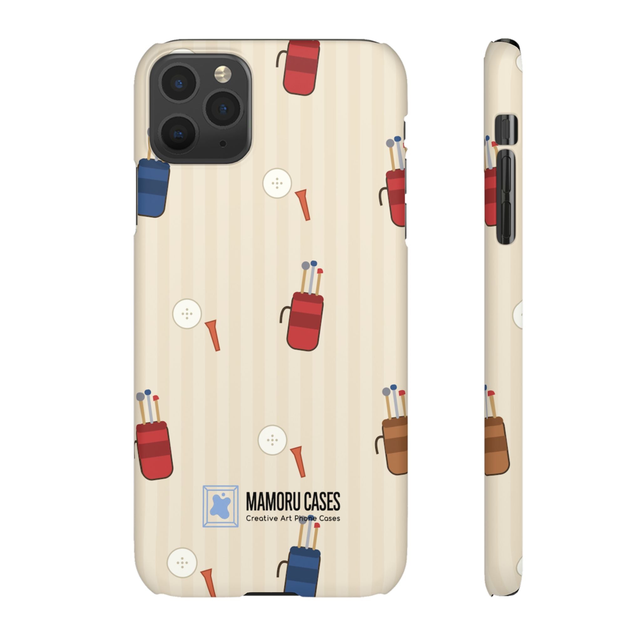 Golf Pattern Phone Case — Retro Golf Bag & Tee iPhone Case