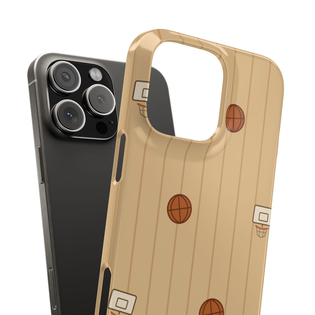 Basketball Court Phone Case — Slim Protective Snap Case with Hoops Pattern
