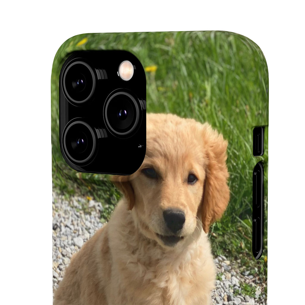 Phone Case — Cute Golden Retriever Puppy Photo Protective Snap Case