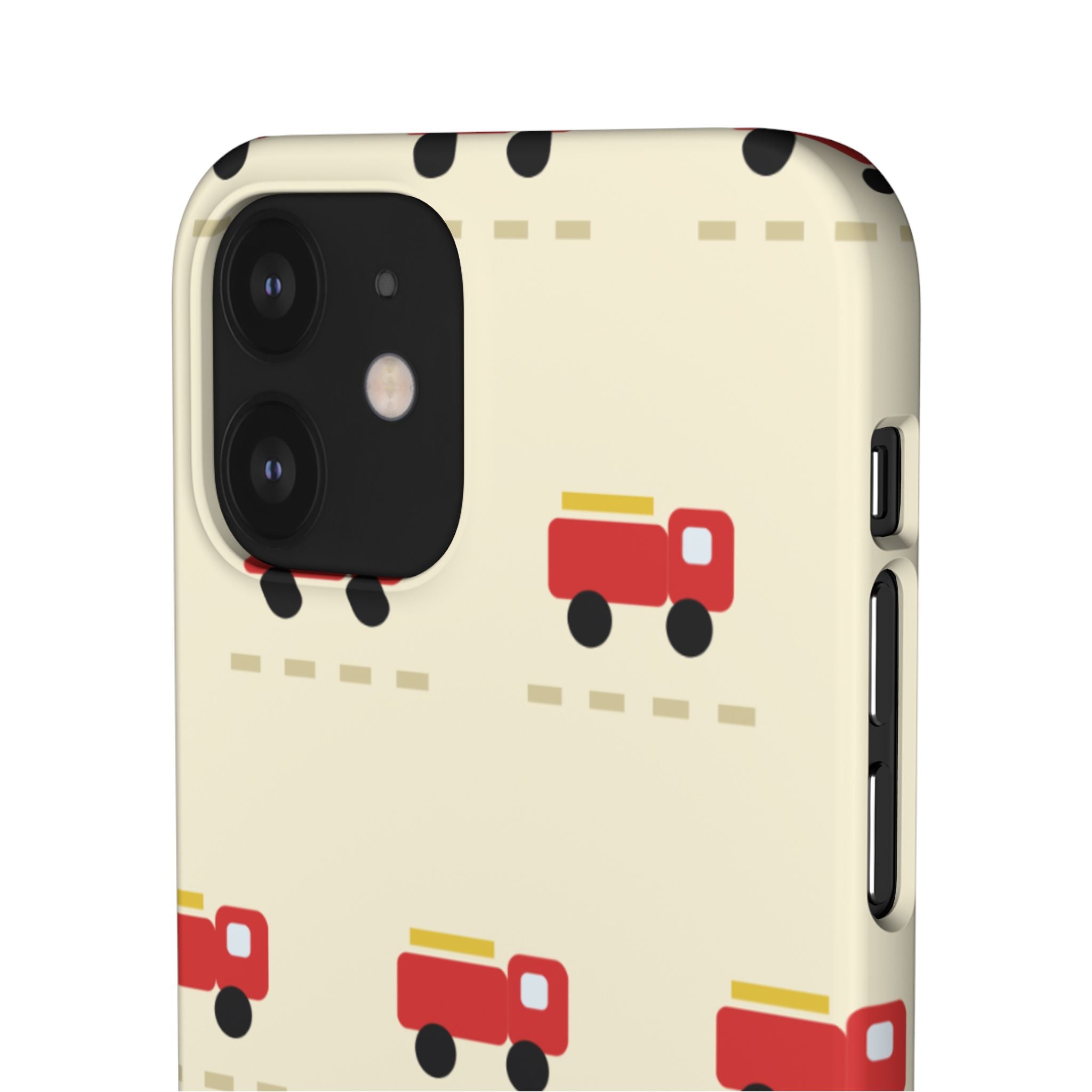 Fire Truck Pattern Phone Case — Cute Retro Kids iPhone Cover