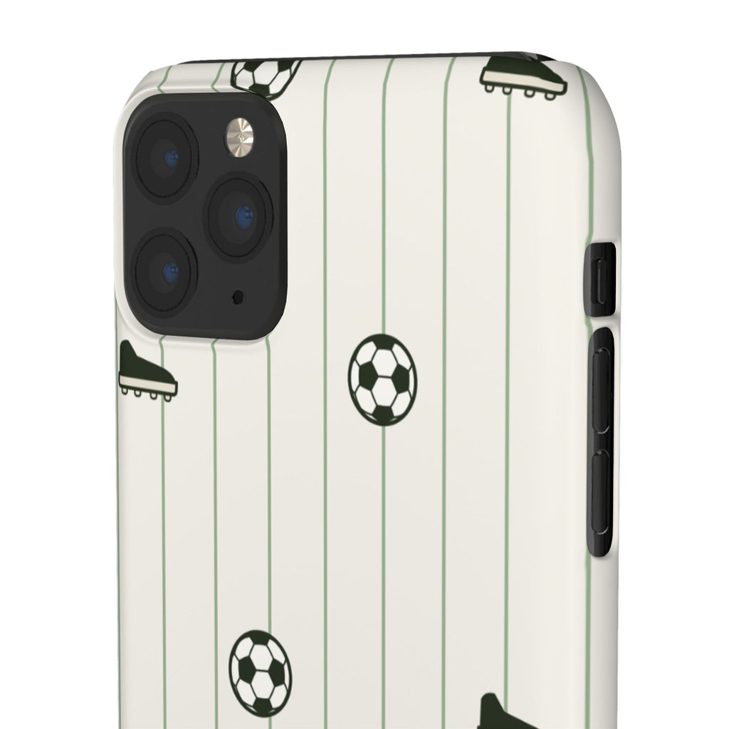 Soccer Pattern Snap Phone Case - Athletic Ball & Cleat Design