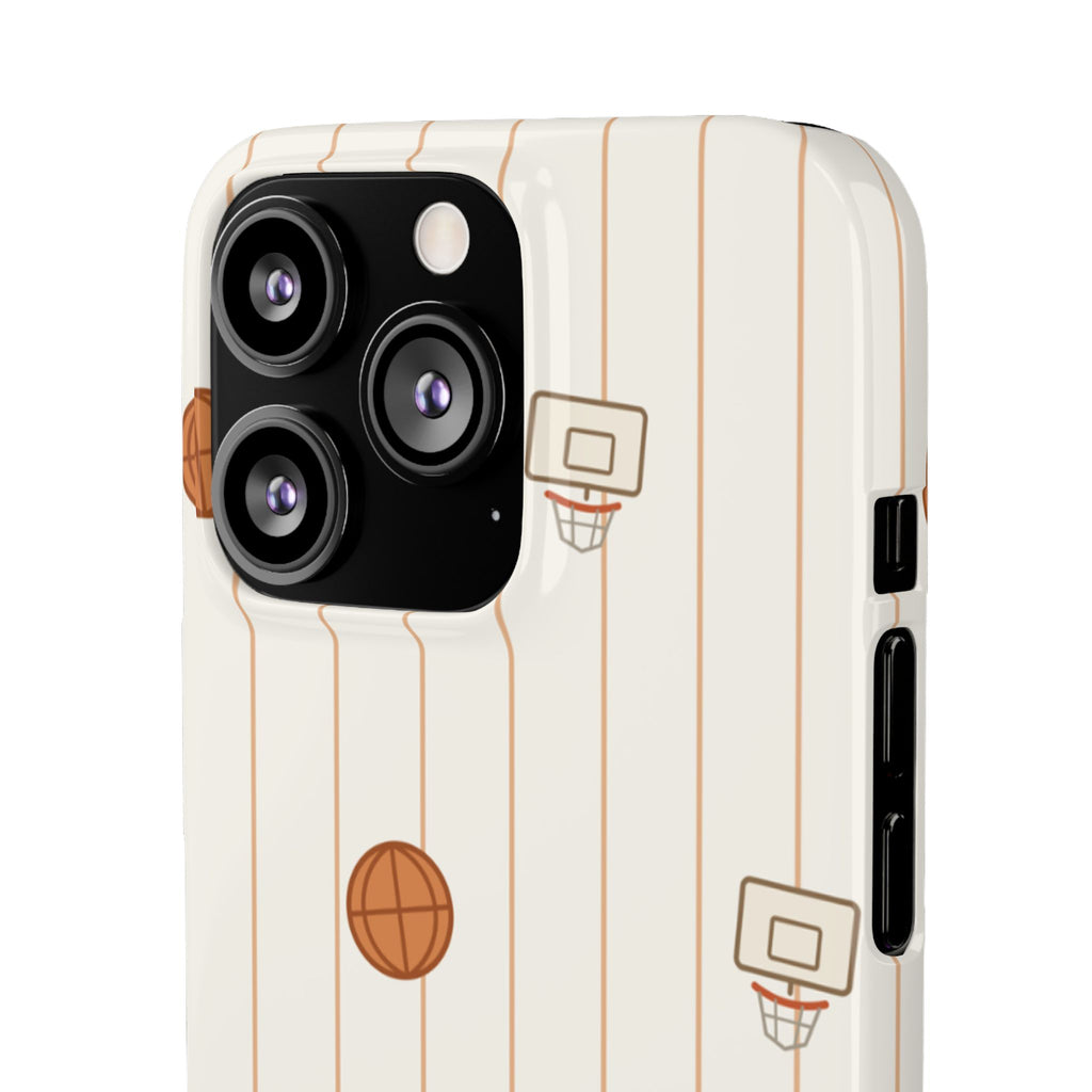 Basketball Pattern Phone Case — Cute Hoops Snap Case
