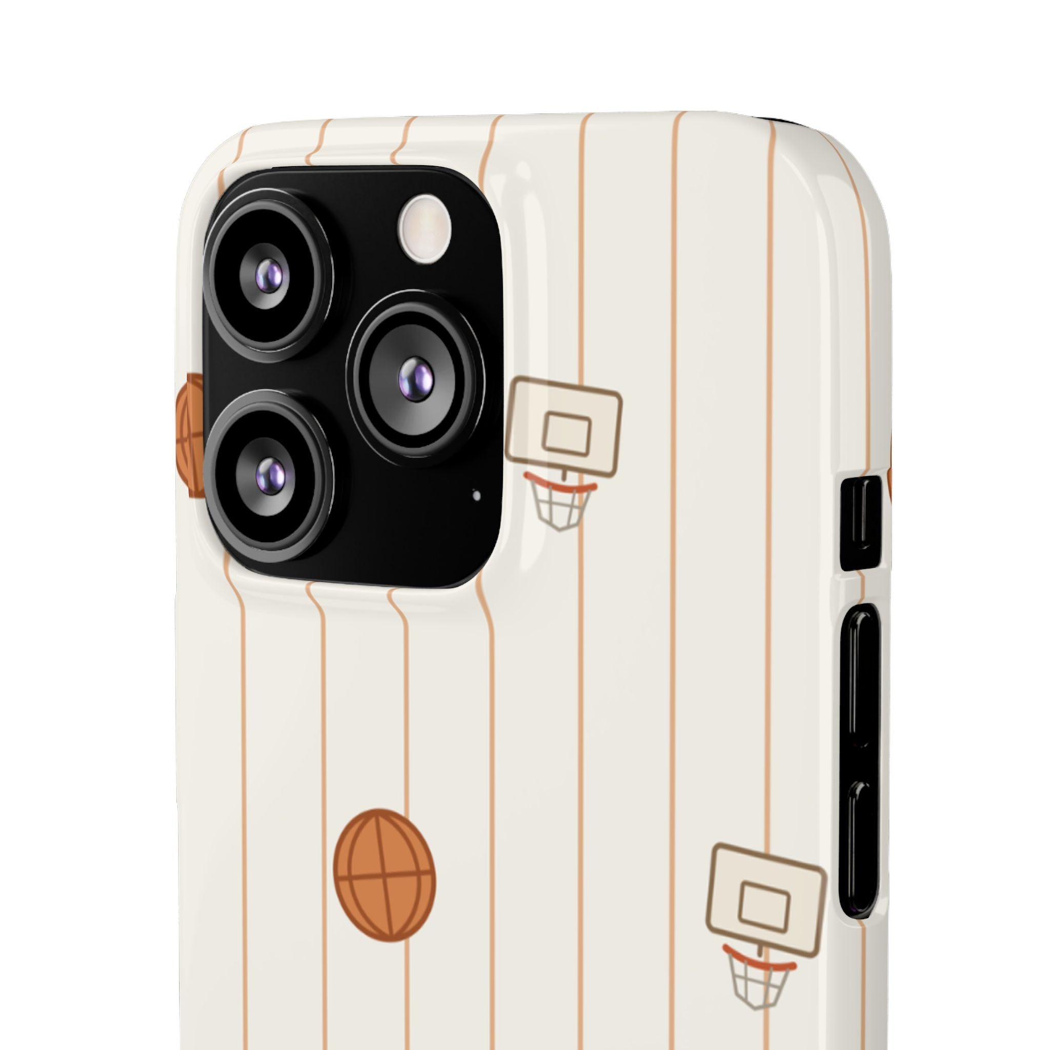 Basketball Pattern Phone Case — Cute Hoops Snap Case