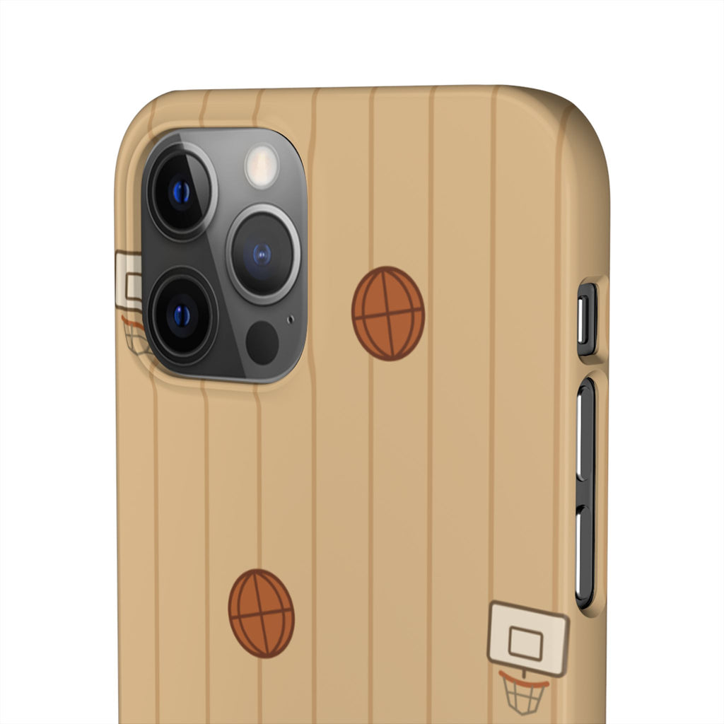 Basketball Court Phone Case — Slim Protective Snap Case with Hoops Pattern