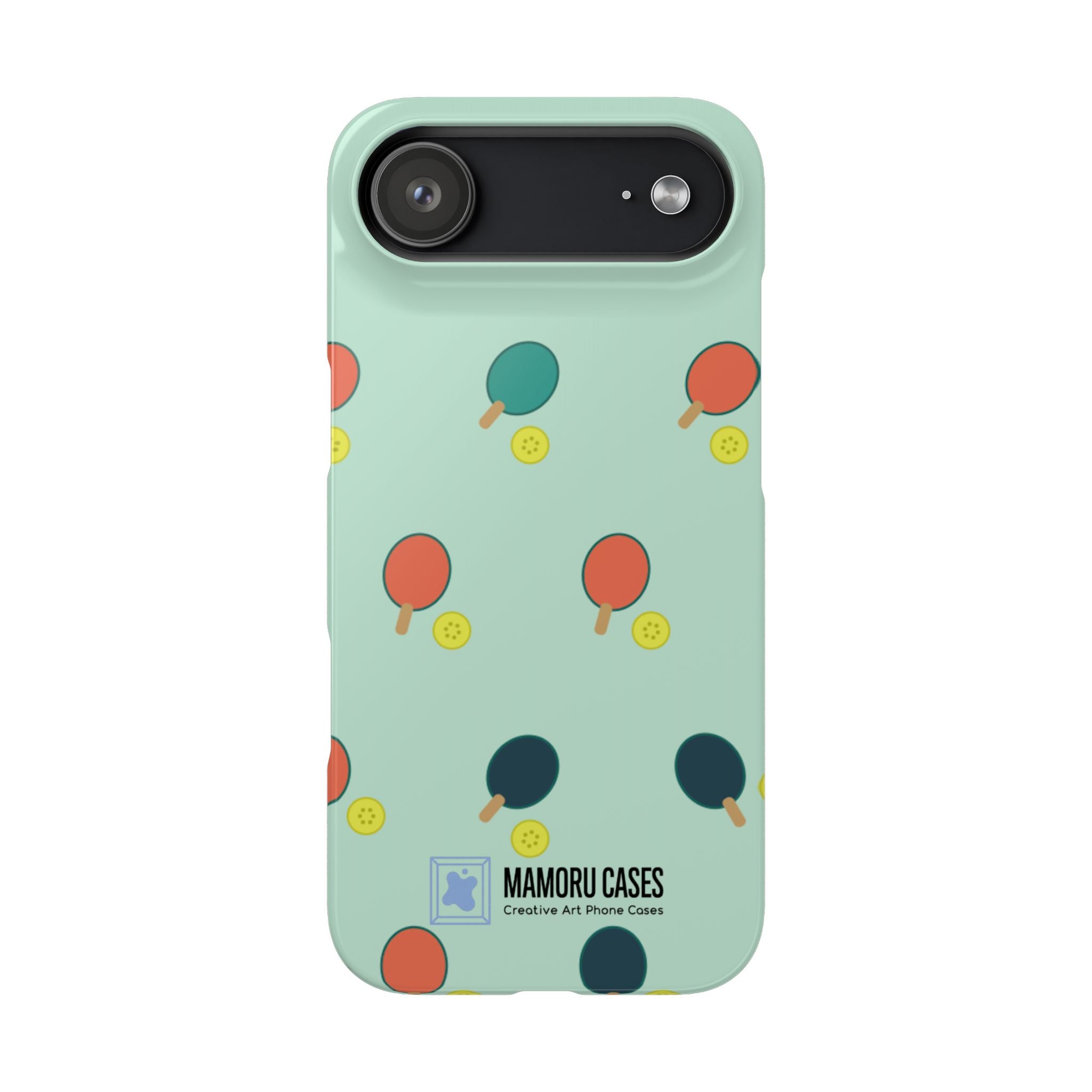 Ping Pong Paddle Pattern Phone Case — Mint Athletic Phone Cover