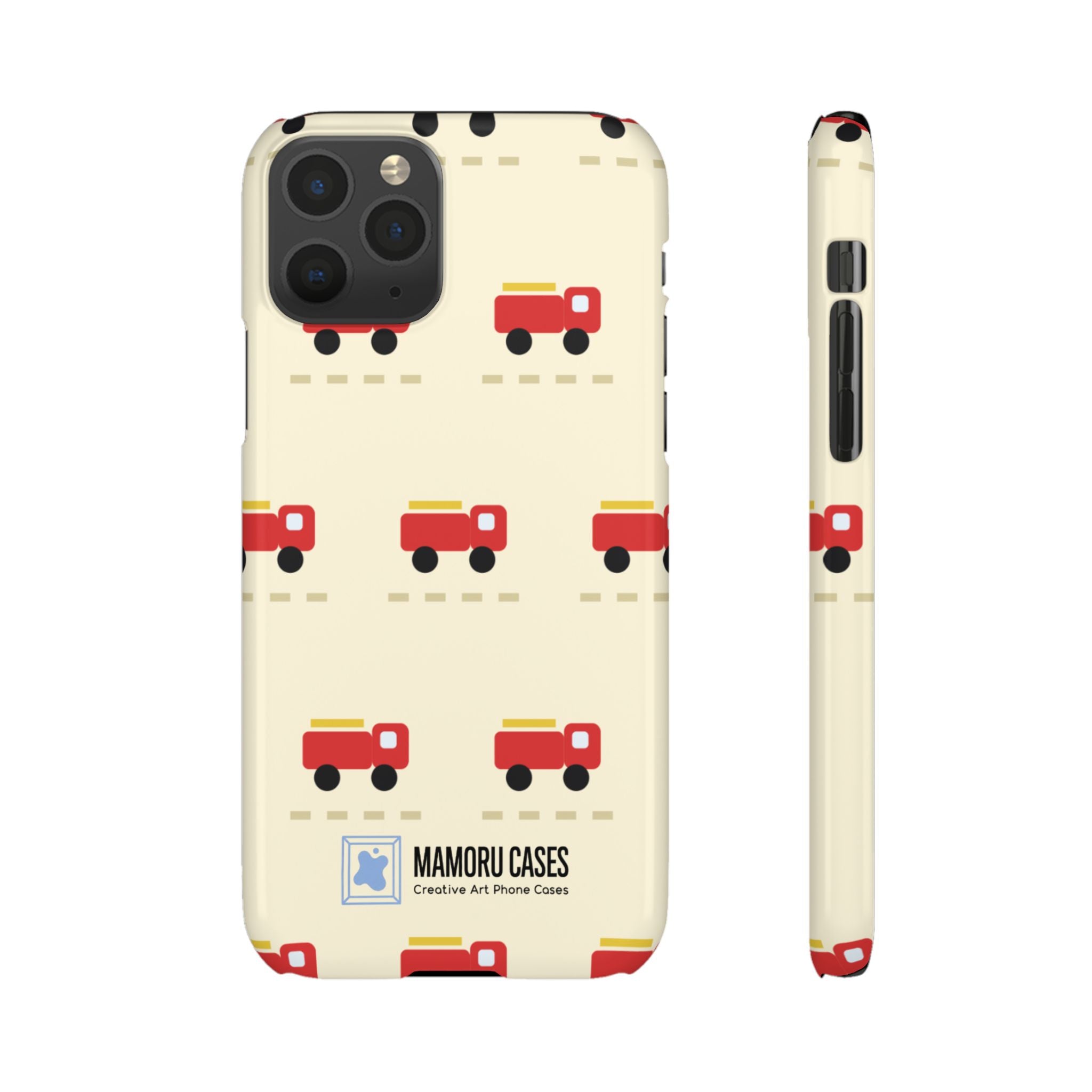 Fire Truck Pattern Phone Case — Cute Retro Kids iPhone Cover