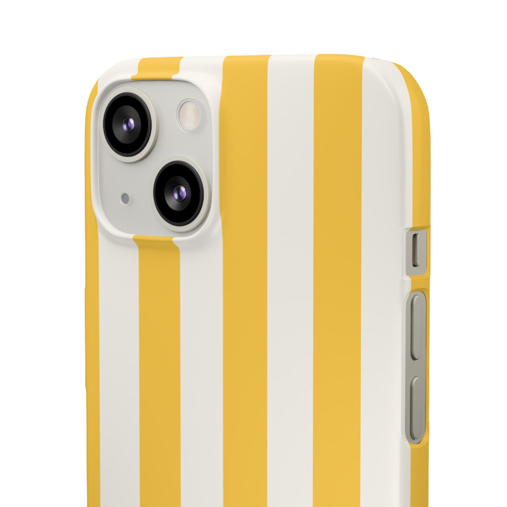 Yellow Stripe Phone Case — Bright Vertical Striped Snap Case