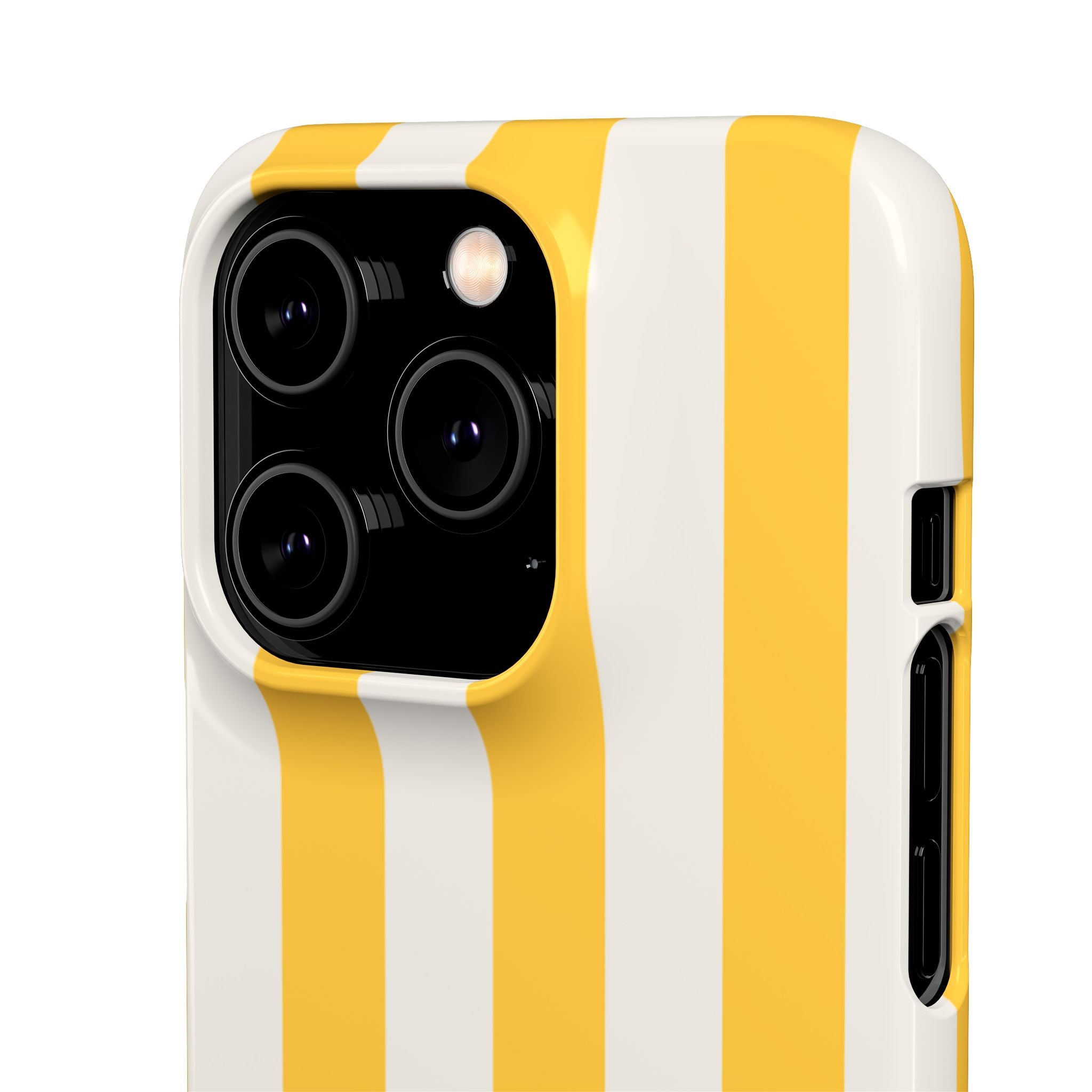 Yellow Stripe Phone Case — Bright Vertical Striped Snap Case