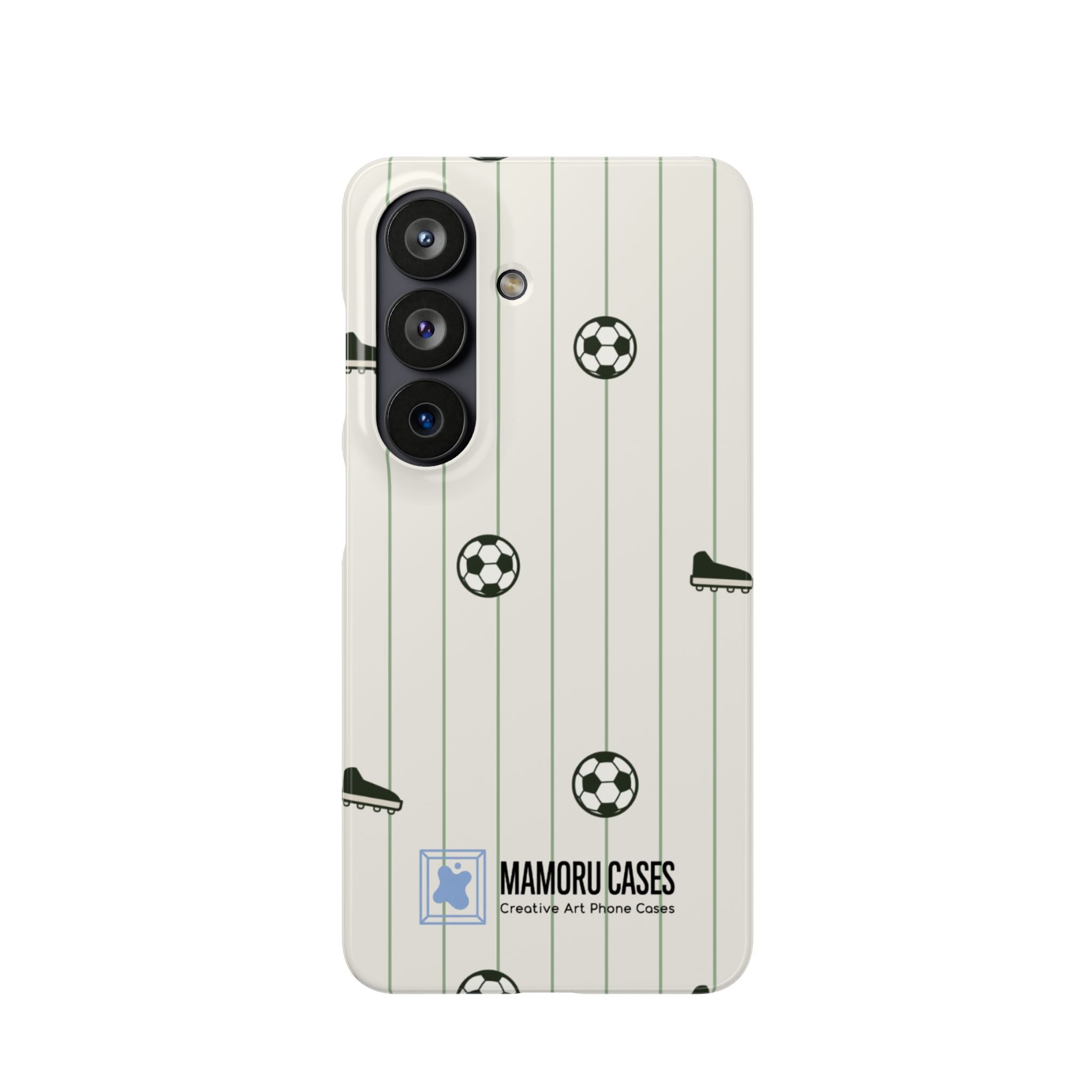Soccer Pattern Snap Phone Case - Athletic Ball & Cleat Design