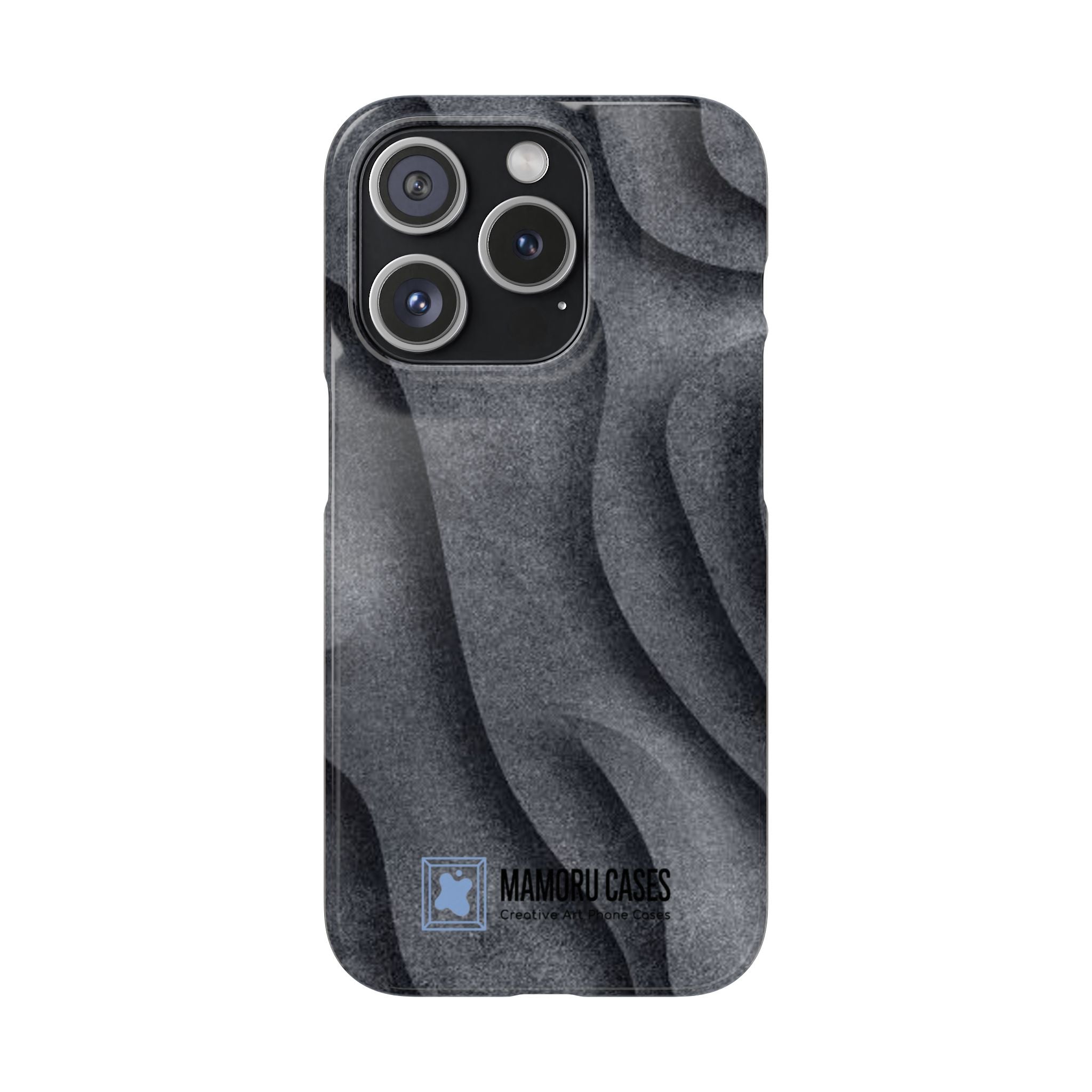 Phone Case — Textured Charcoal Wave Snap Case