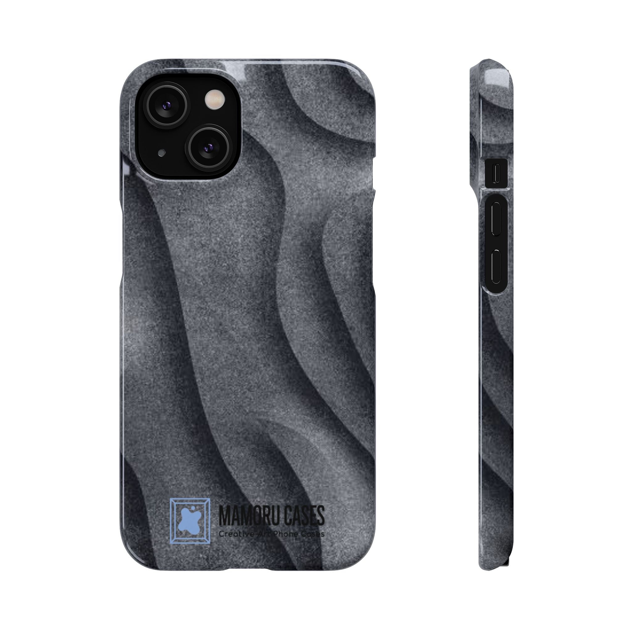 Phone Case — Textured Charcoal Wave Snap Case