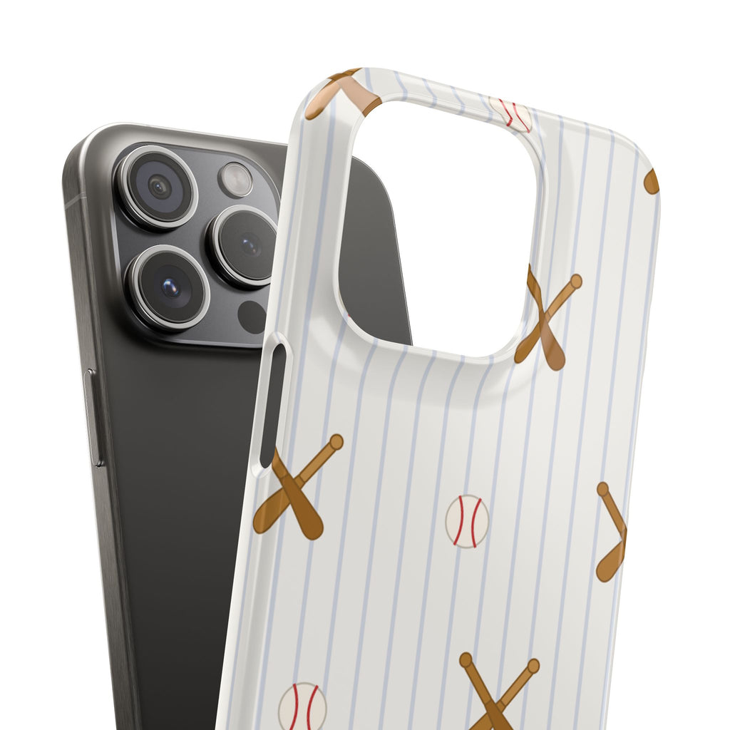 Baseball Pattern Phone Case — Bat & Ball Snap Case